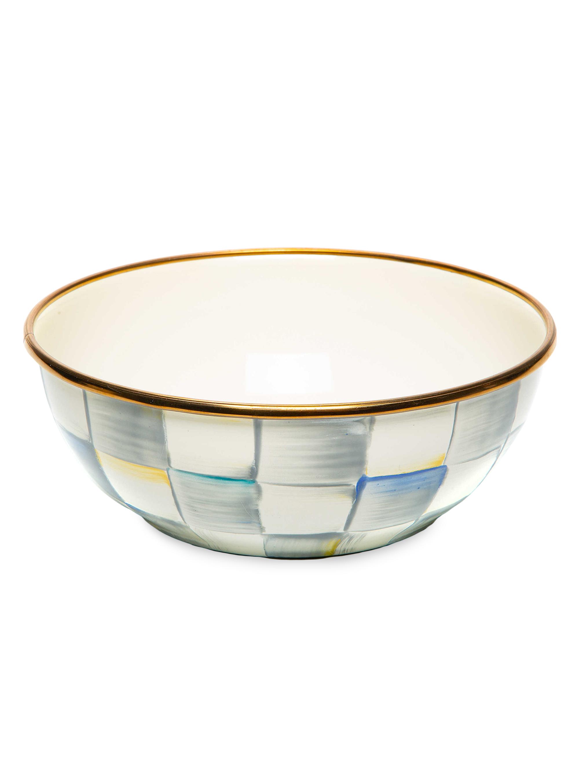 MacKenzie-Childs Sterling Check Everyday Bowl
