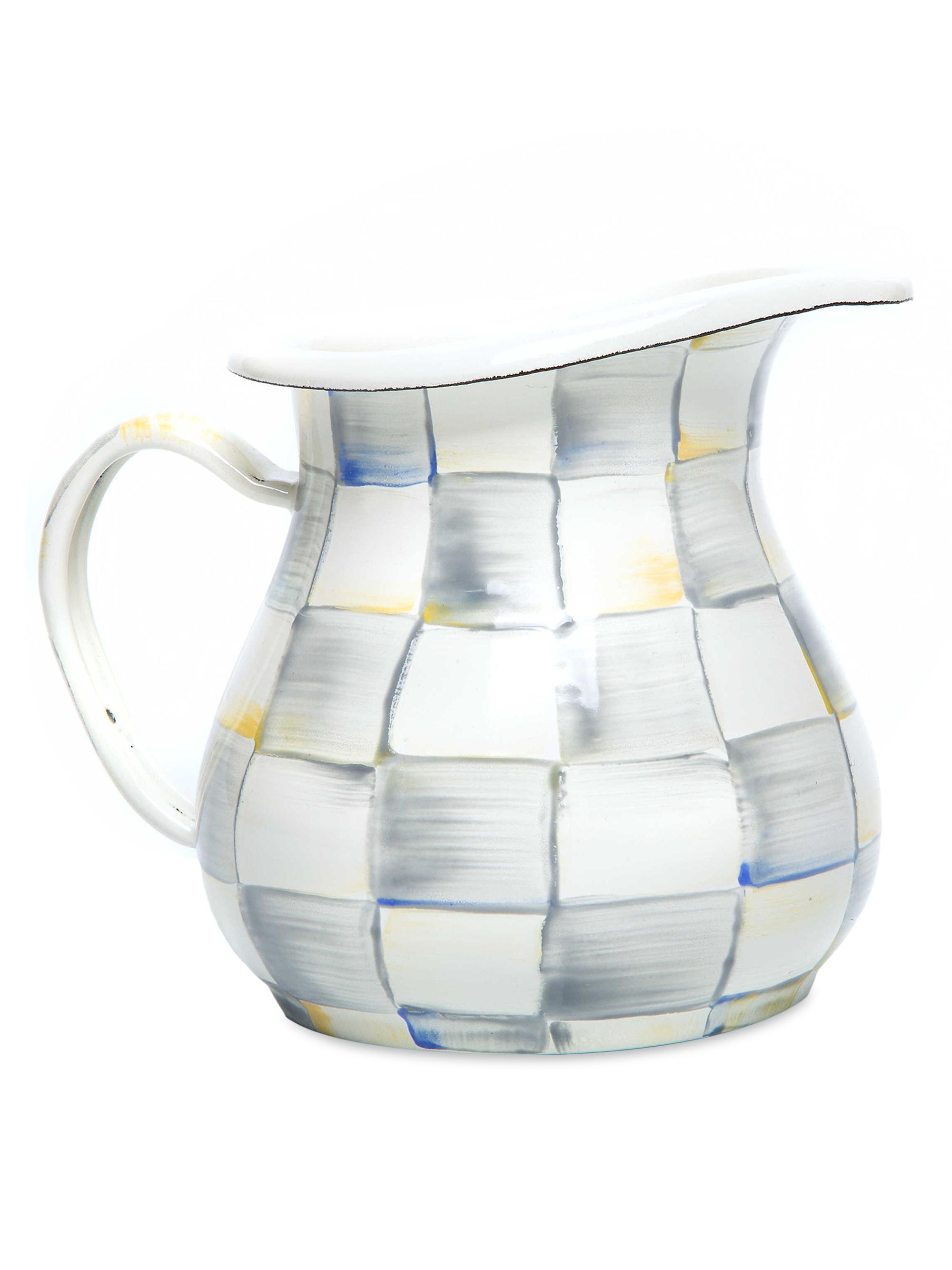 MacKenzie-Childs Sterling Check Creamer