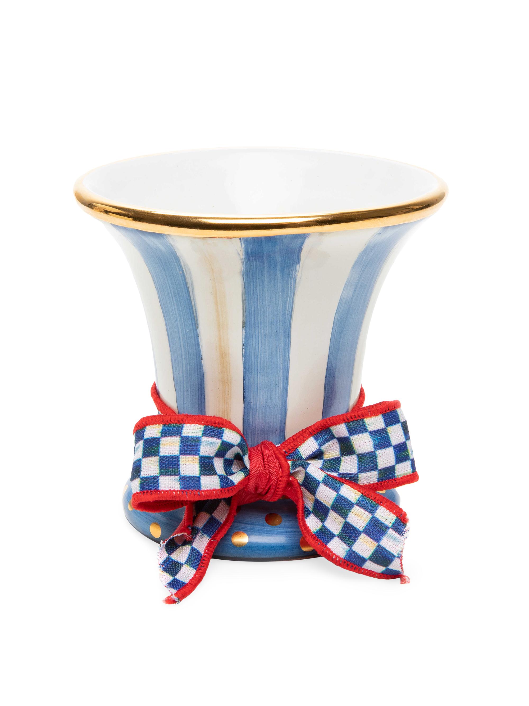 MacKenzie-Childs Top Hat Ceramic Vase