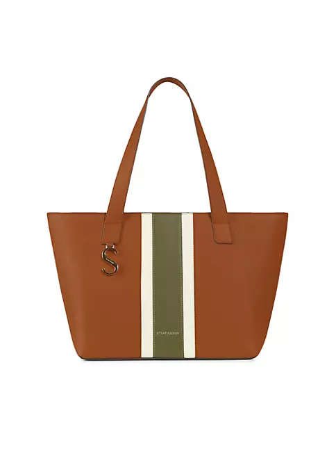 Strathberry Colorblock Leather Tote Bag