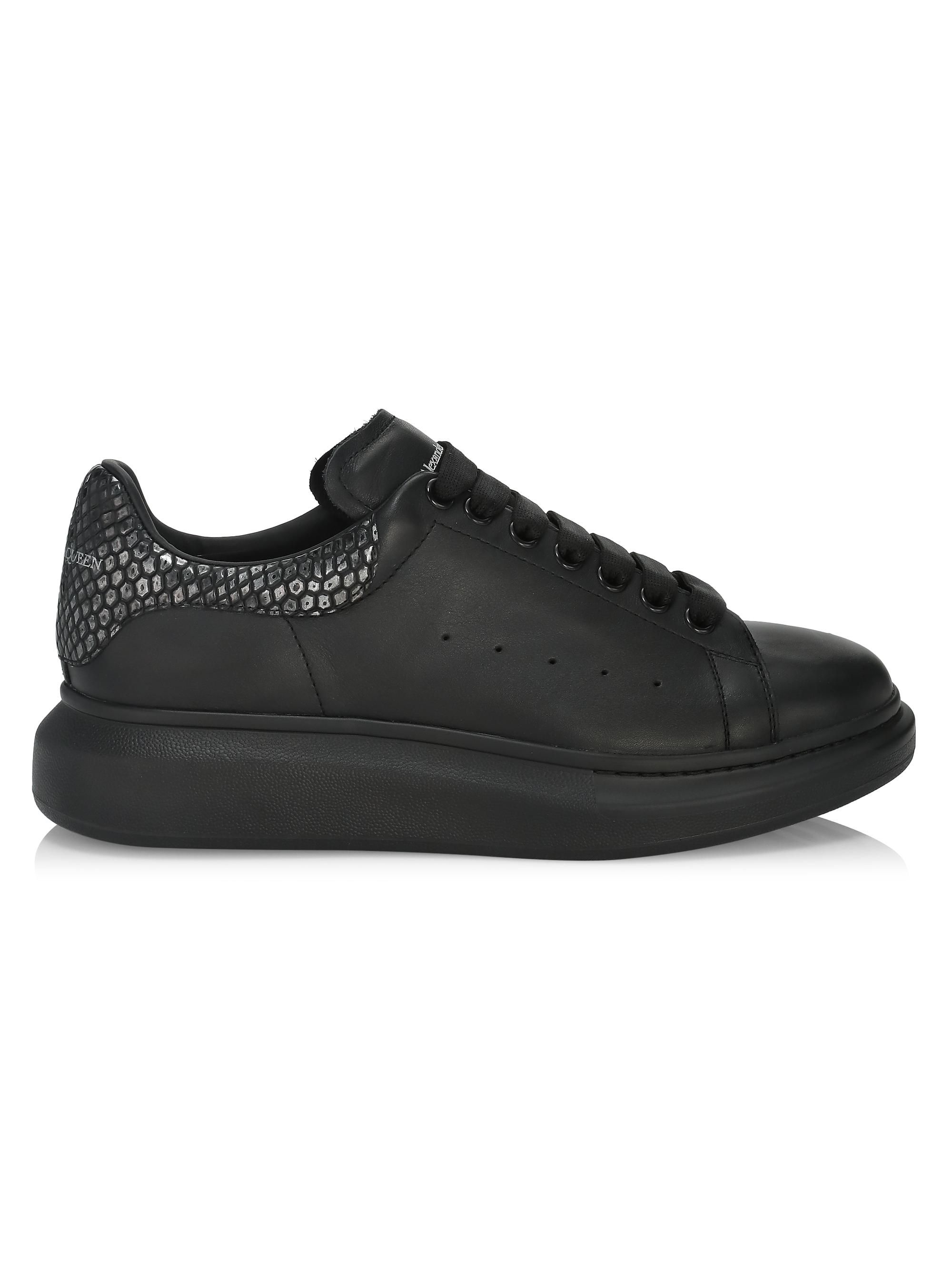 McQueen Oversized Embossed Leather Sneakers | Saks Fifth Avenue