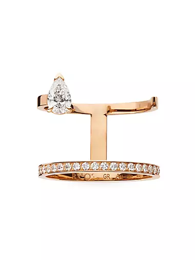 Serti Sur Vide 18K Pink Gold & 0.56 TCW Diamonds Ring