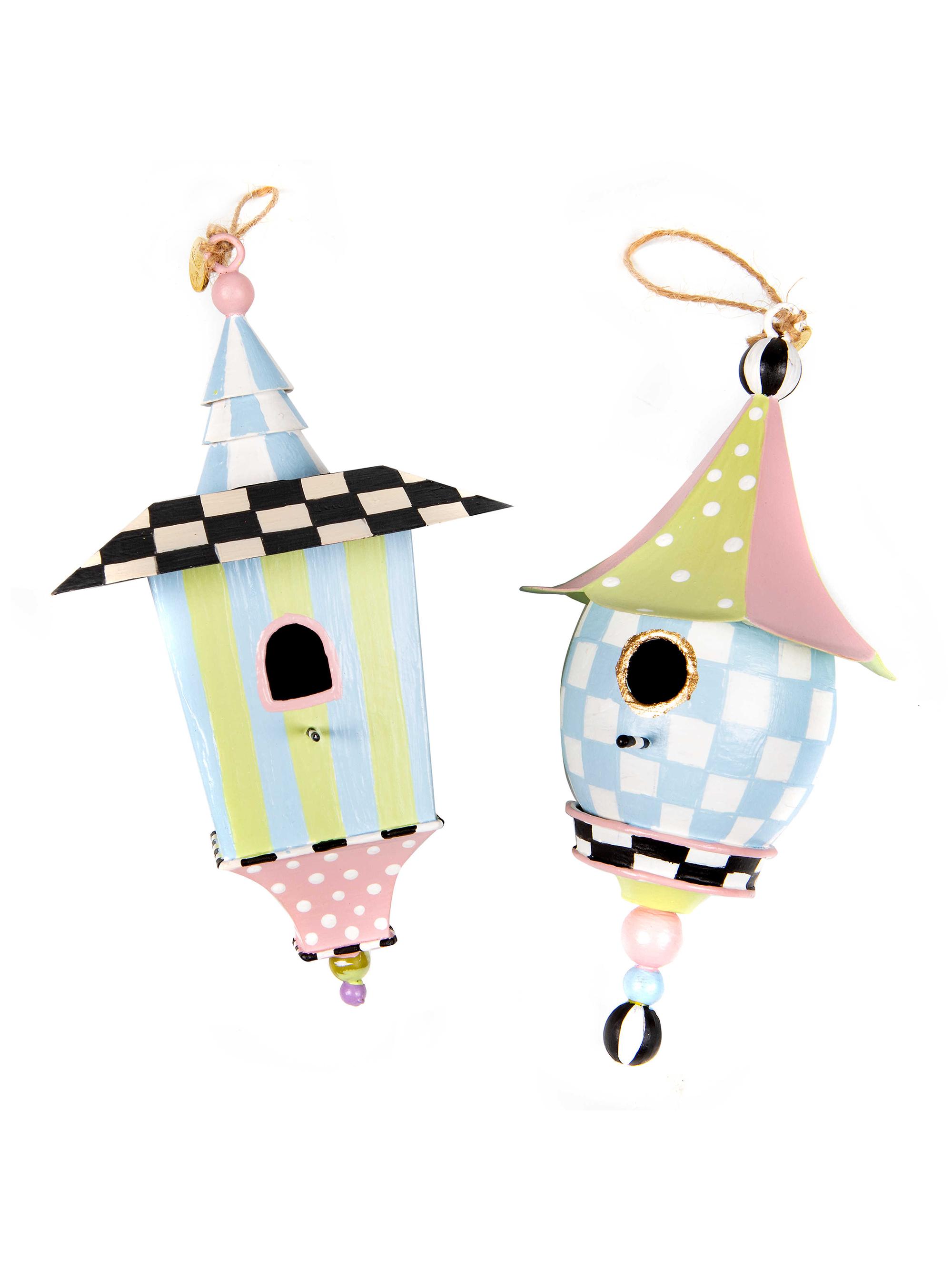 MacKenzie-Childs Florabunda Birdhouse Ornaments