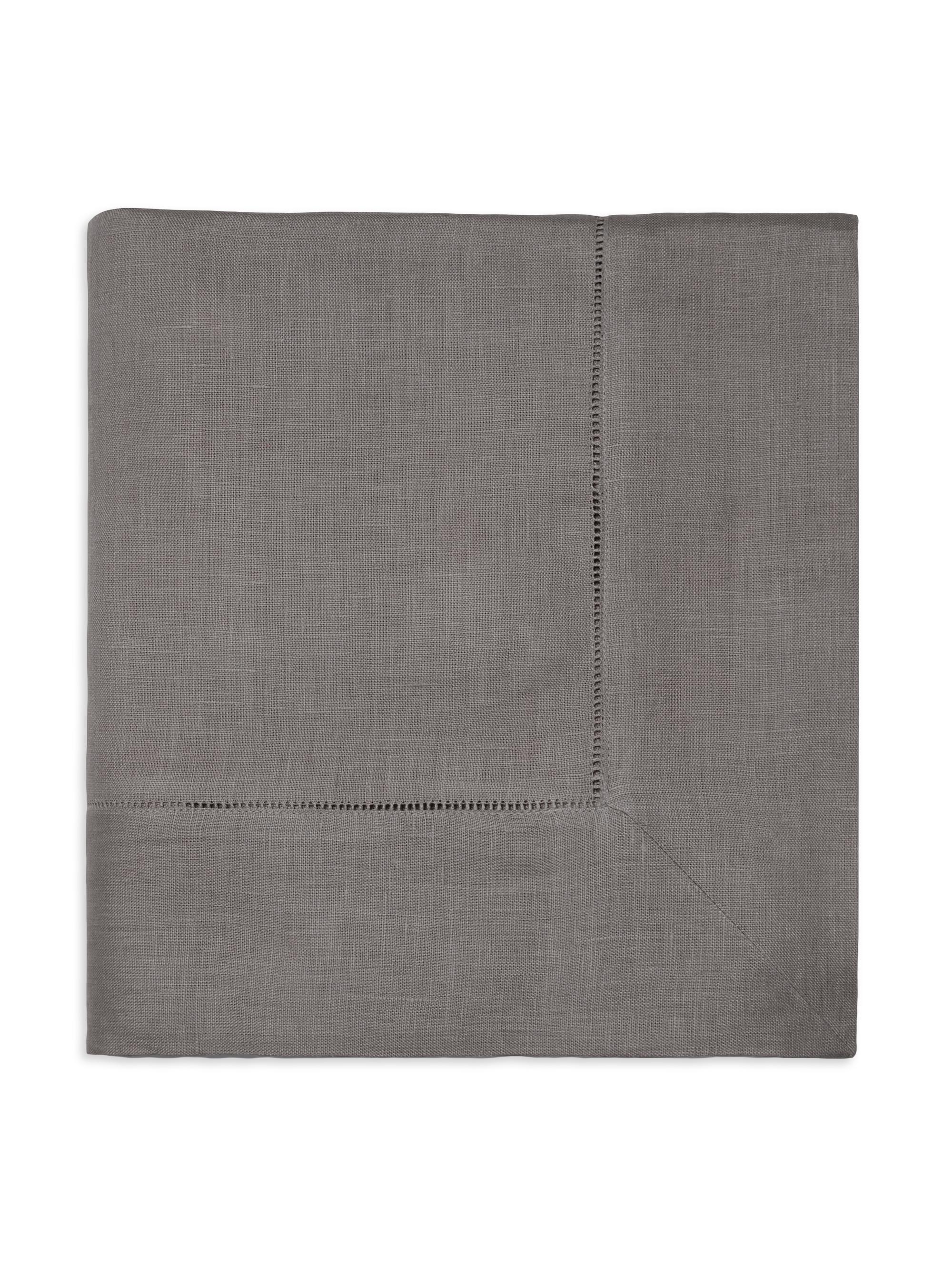 Sferra Festival Round Linen Tablecloth - Grey