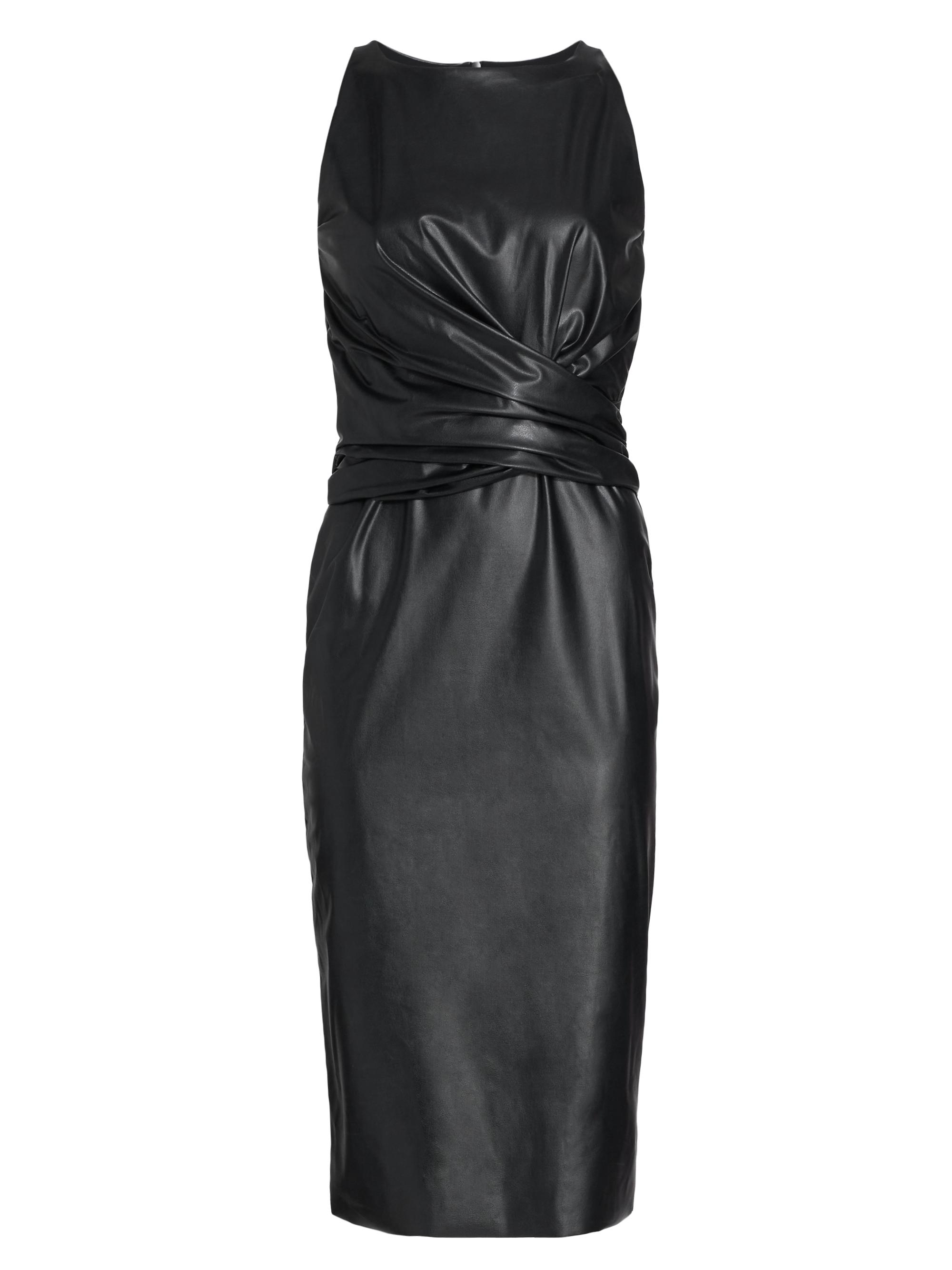 gathered bodycon dress Women's Charlotte Bodycon Gathered Spandex Ankle Length Dress S/M/L/XL/Customize Black/White MEAN BLVD Black / S