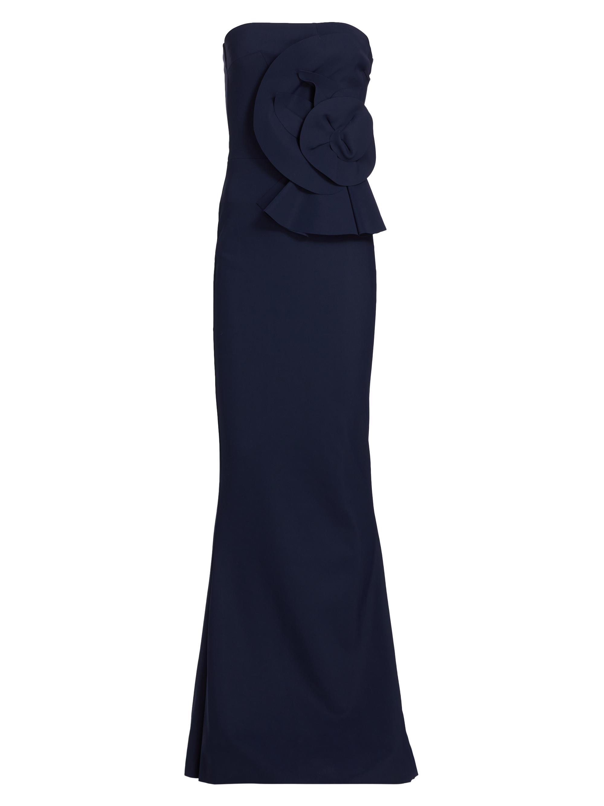 Chiara Boni La Petite Robe Women's Hebe Strapless Ruffle Gown - Blue Notte