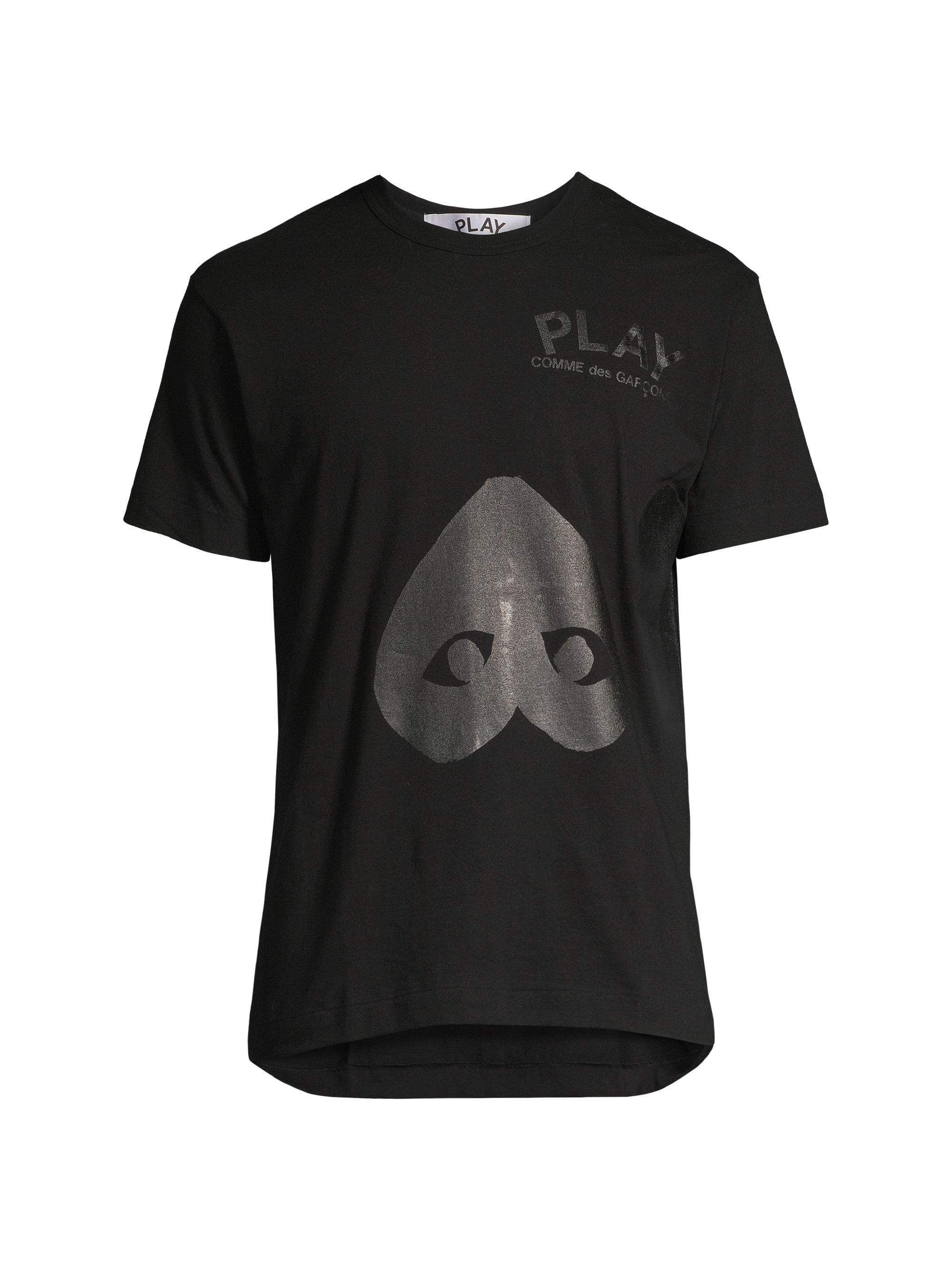Comme des Garçons PLAY Men's 2 Hearts T-Shirt - Black