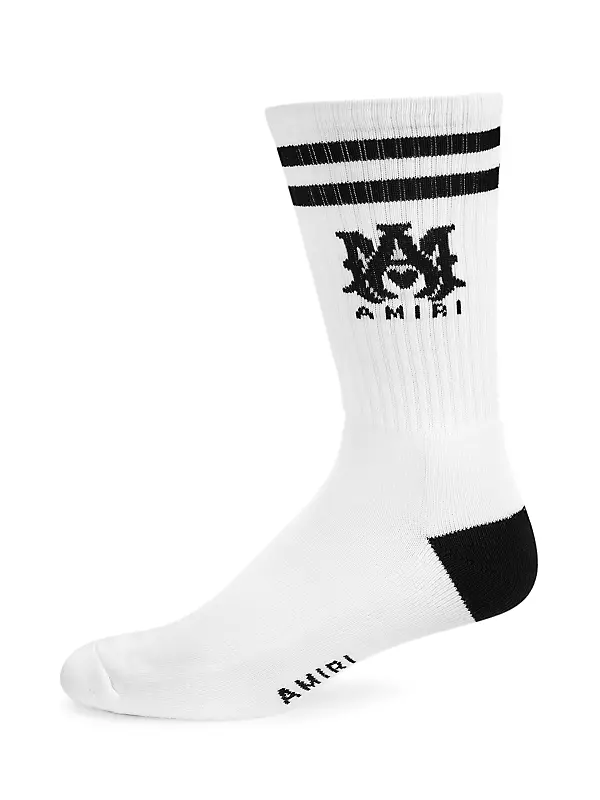 Ribbed Logo Athletic Socks