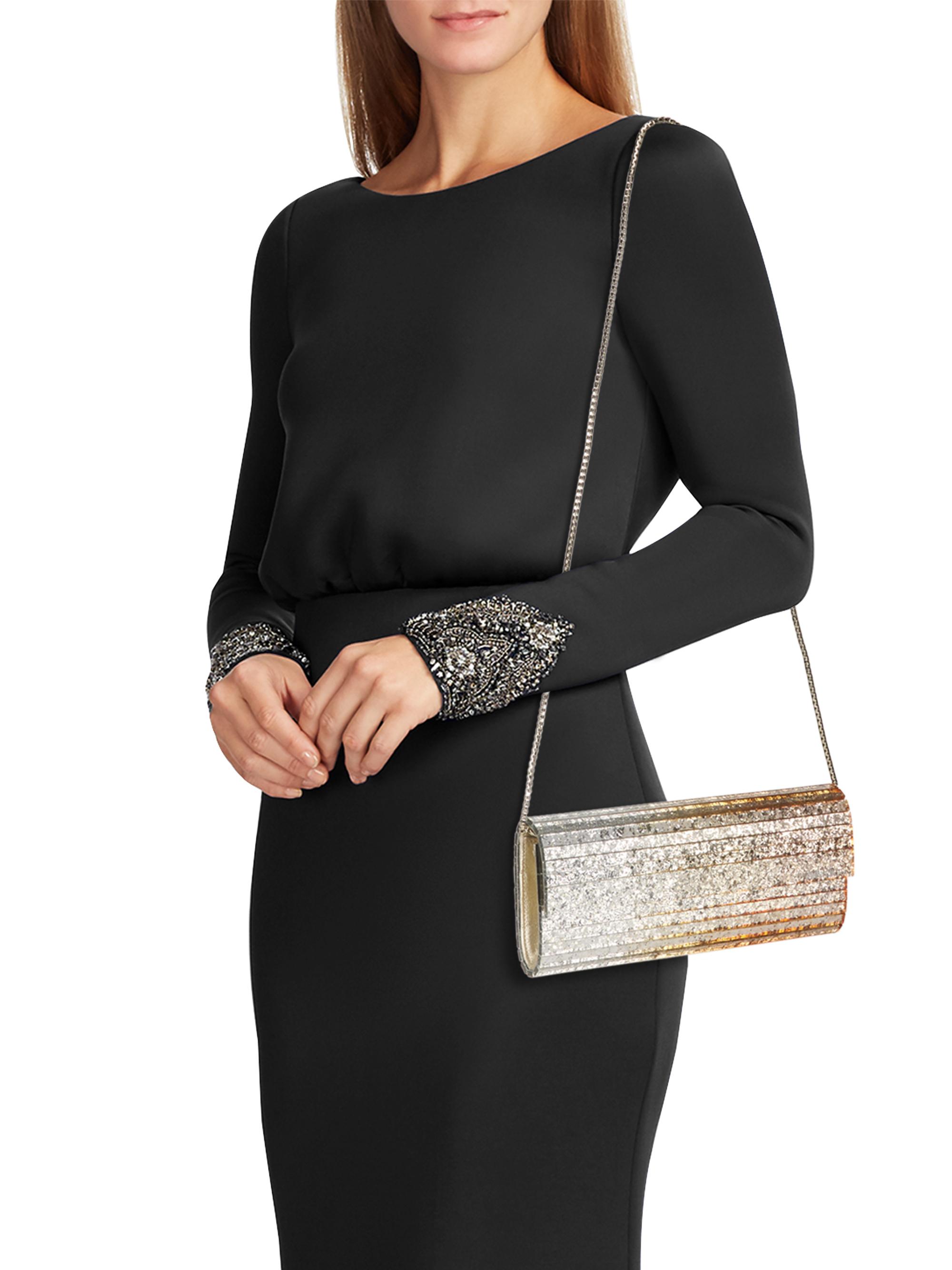 Jimmy Choo Sweetie Glitter Clutch-On-Chain | Saks Fifth Avenue