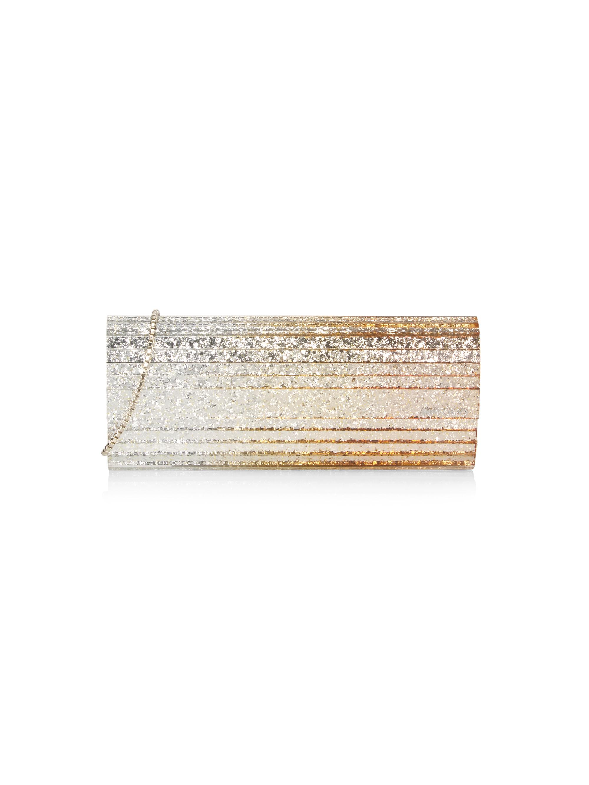 Jimmy Choo Sweetie Glitter Clutch-On-Chain | Saks Fifth Avenue