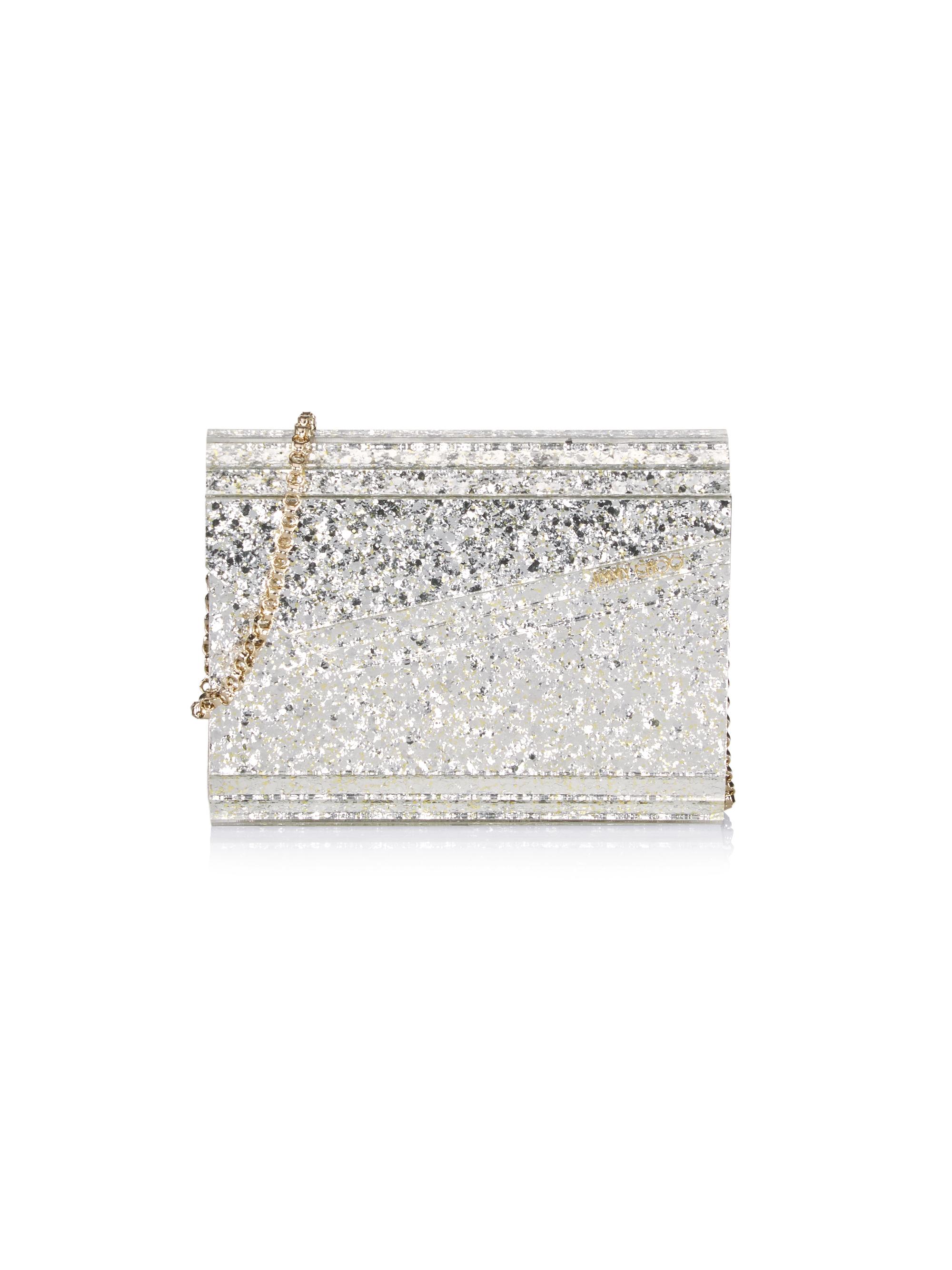 Jimmy Choo Women's Coarse Glitter Candy Chain Wallet - Champagne