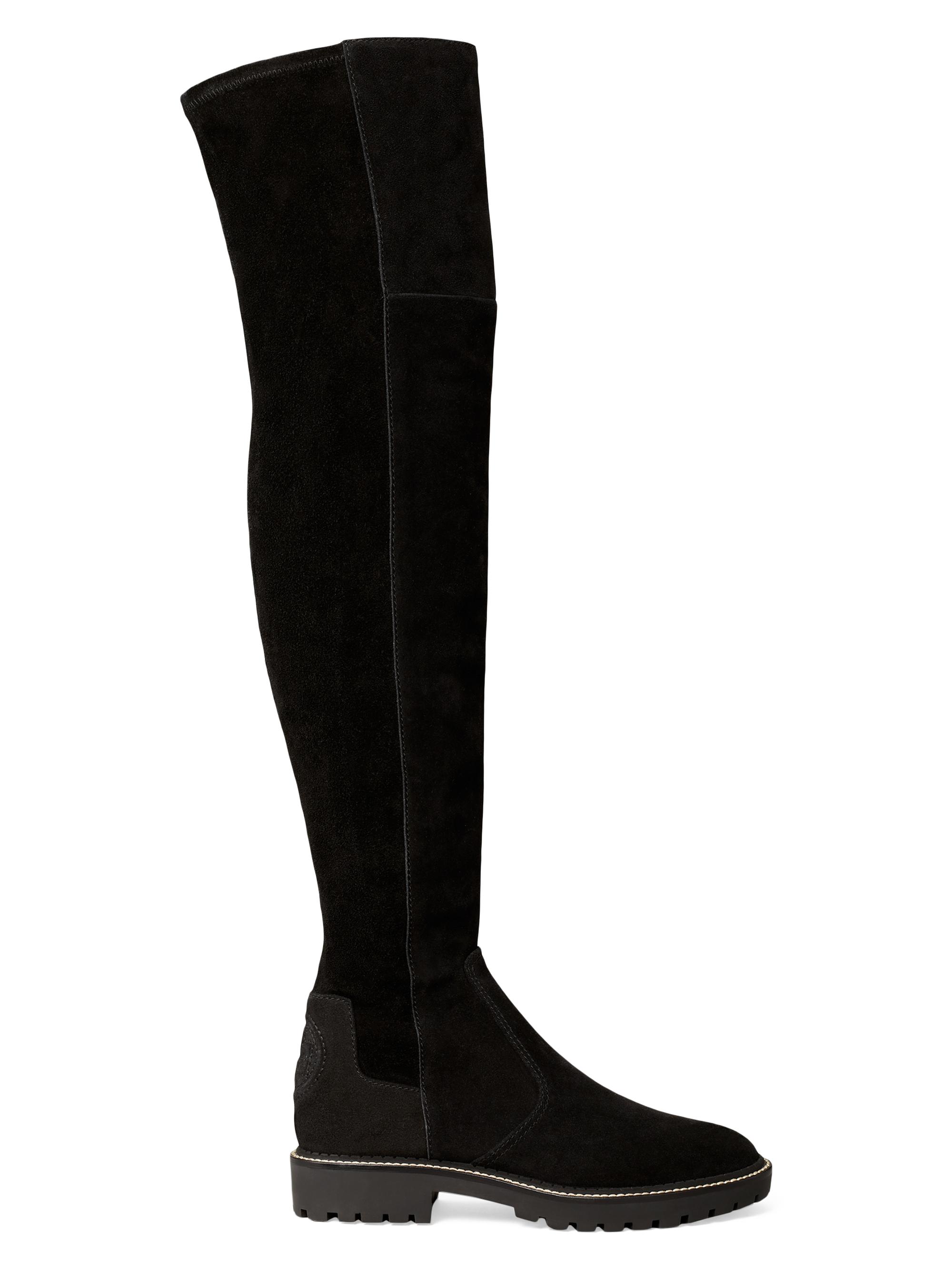 miller suede lug sole over the knee boot