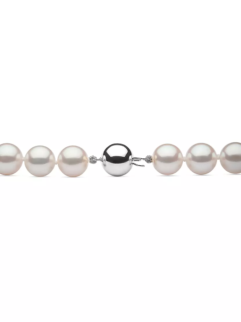 18-19 Freshwater White Pearl Strand with Gold Clasp - 8-9mm- Made in Hawaii
