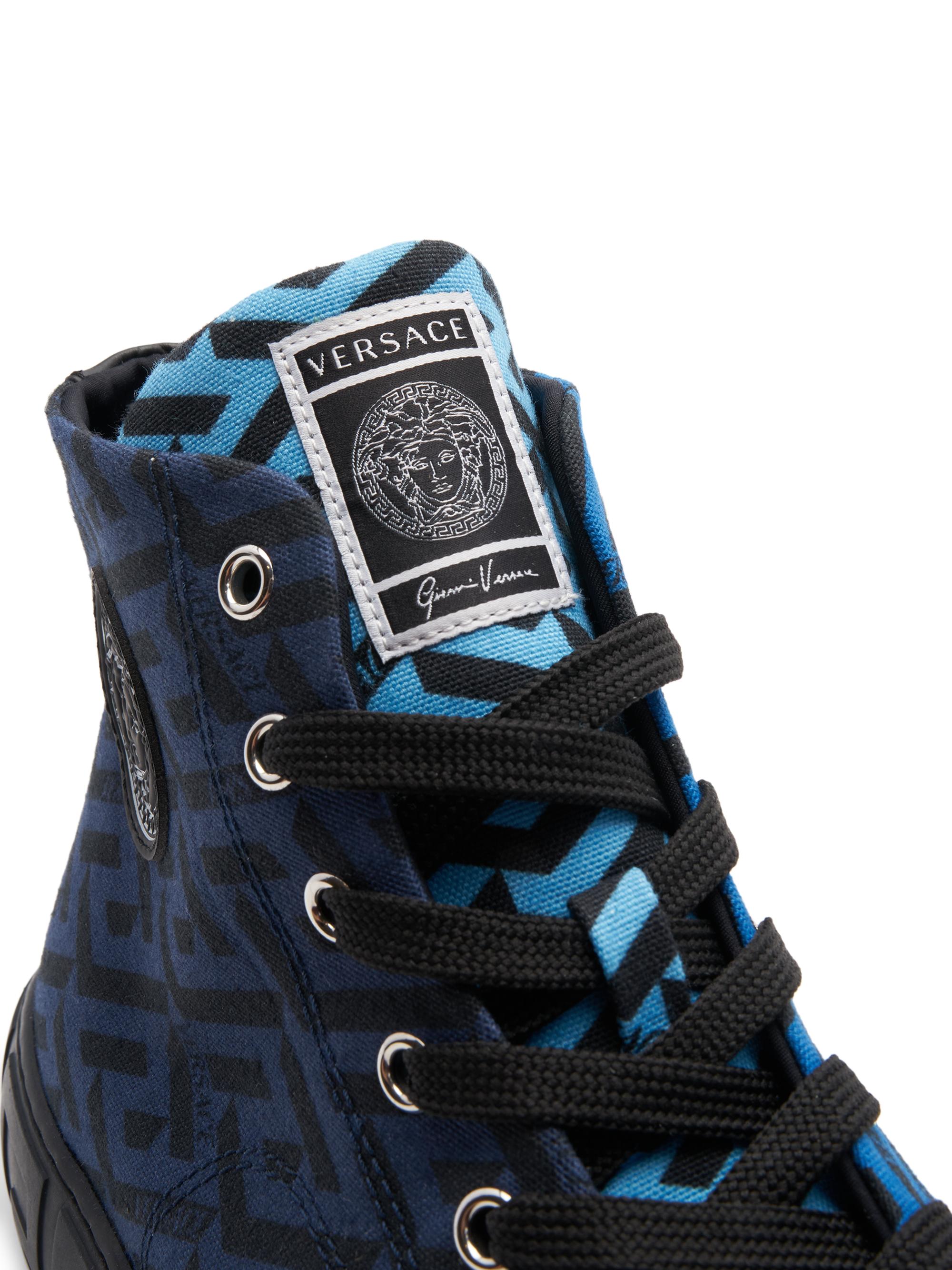 versace ブーツ NEW 40 VERSACE sneaker black gold leather stud Medusa