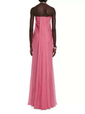 Strapless Chiffon Dresses