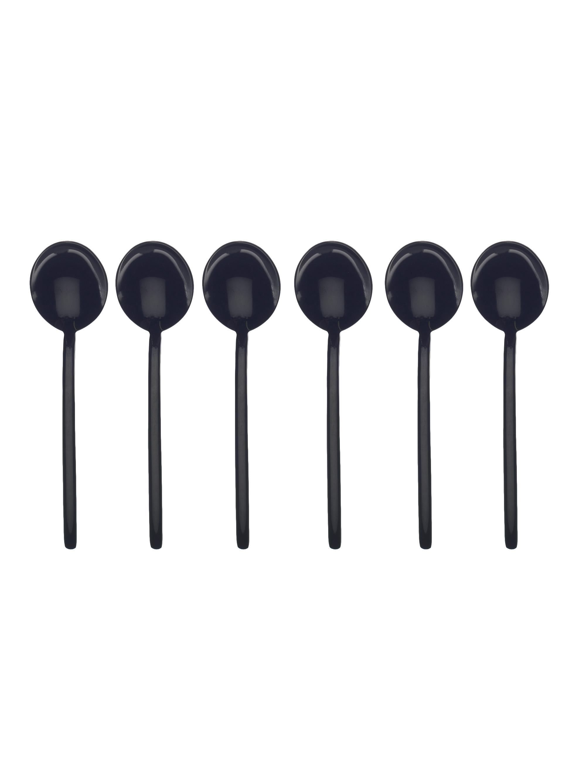 Mepra Due 6-Piece Coffee Spoon Set - Black