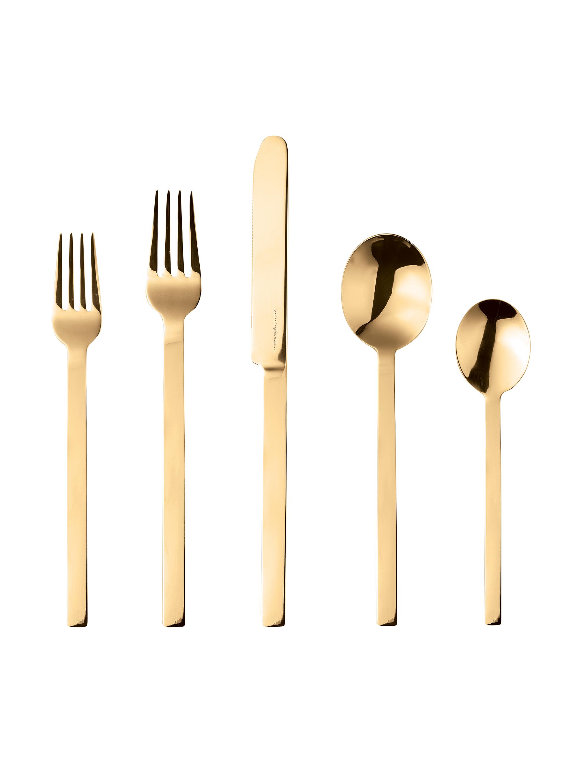 Mepra Stile 5-Piece Flatware Set - Gold