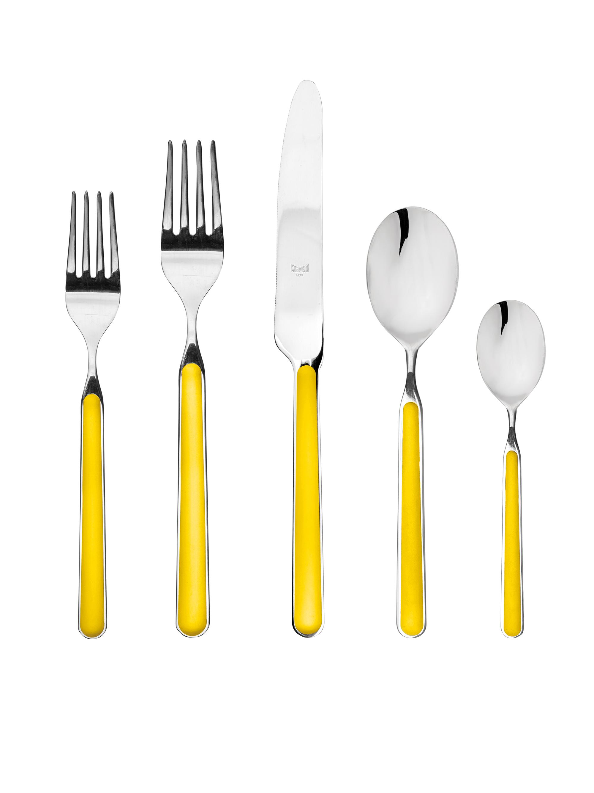 Mepra Fantasia 5-Piece Flatware Set - Yellow