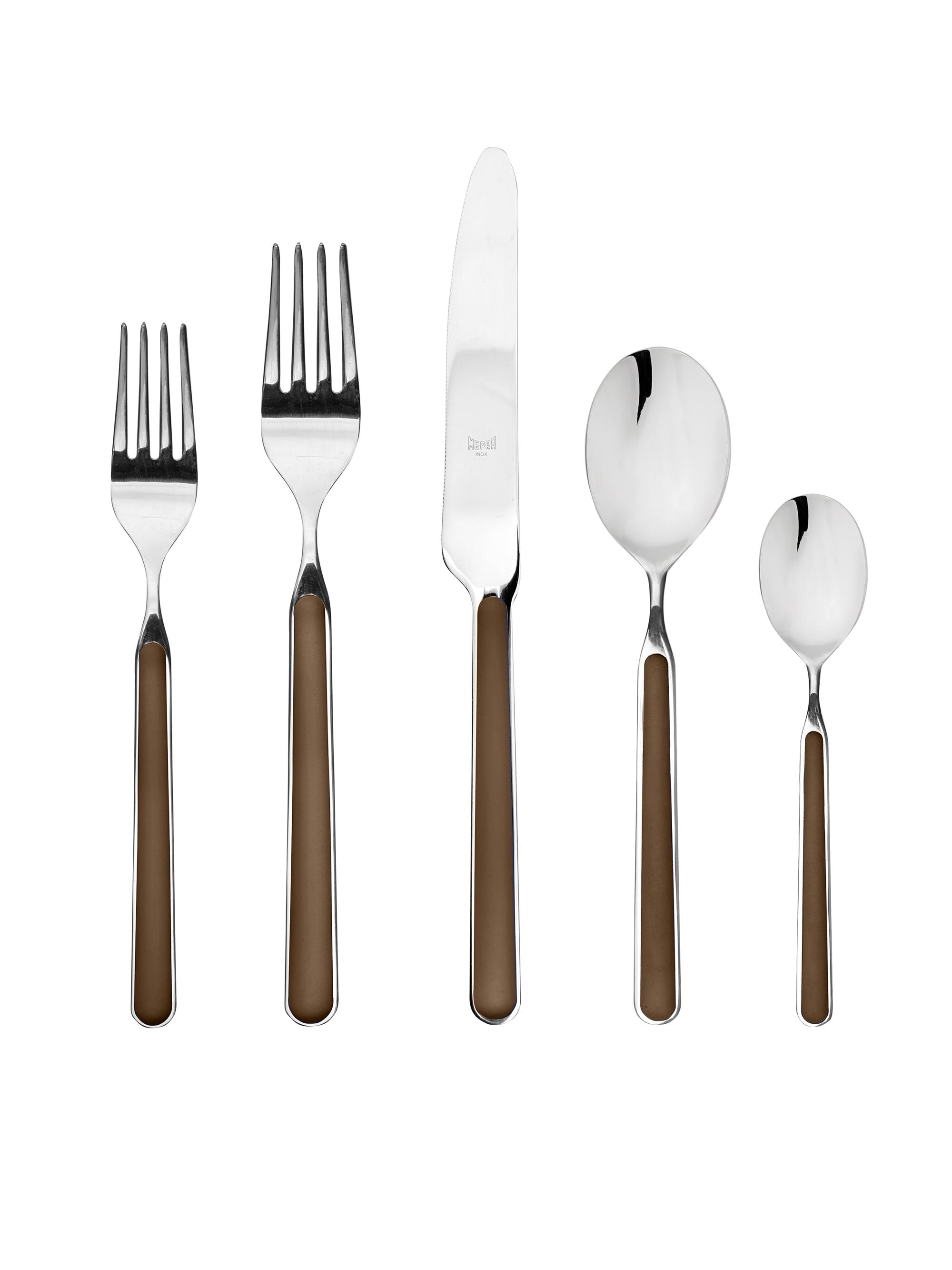 Mepra Fantasia 5-Piece Flatware Set - Brown