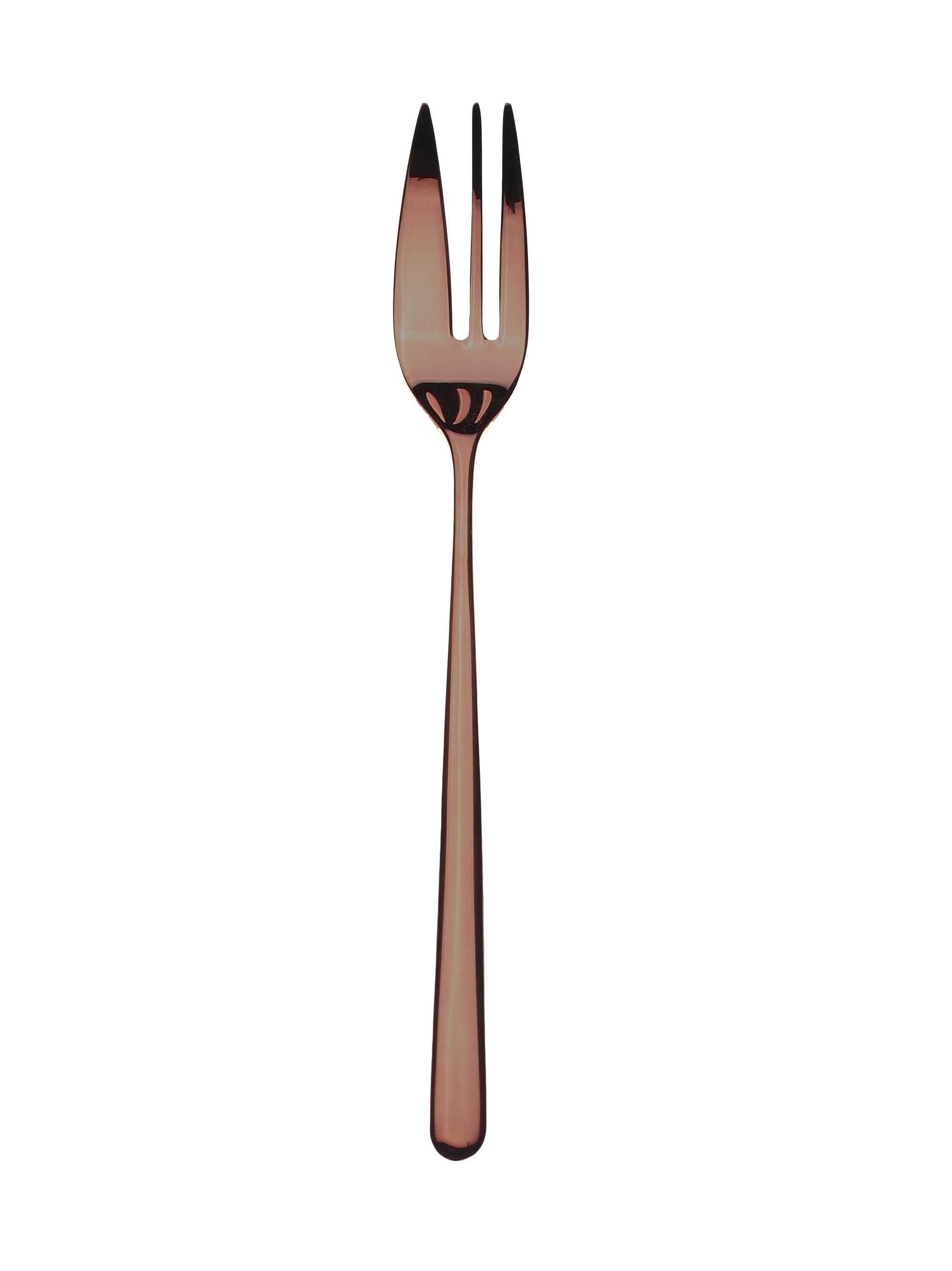 Mepra Linea 6-Piece Cake Fork Set - Rose Gold