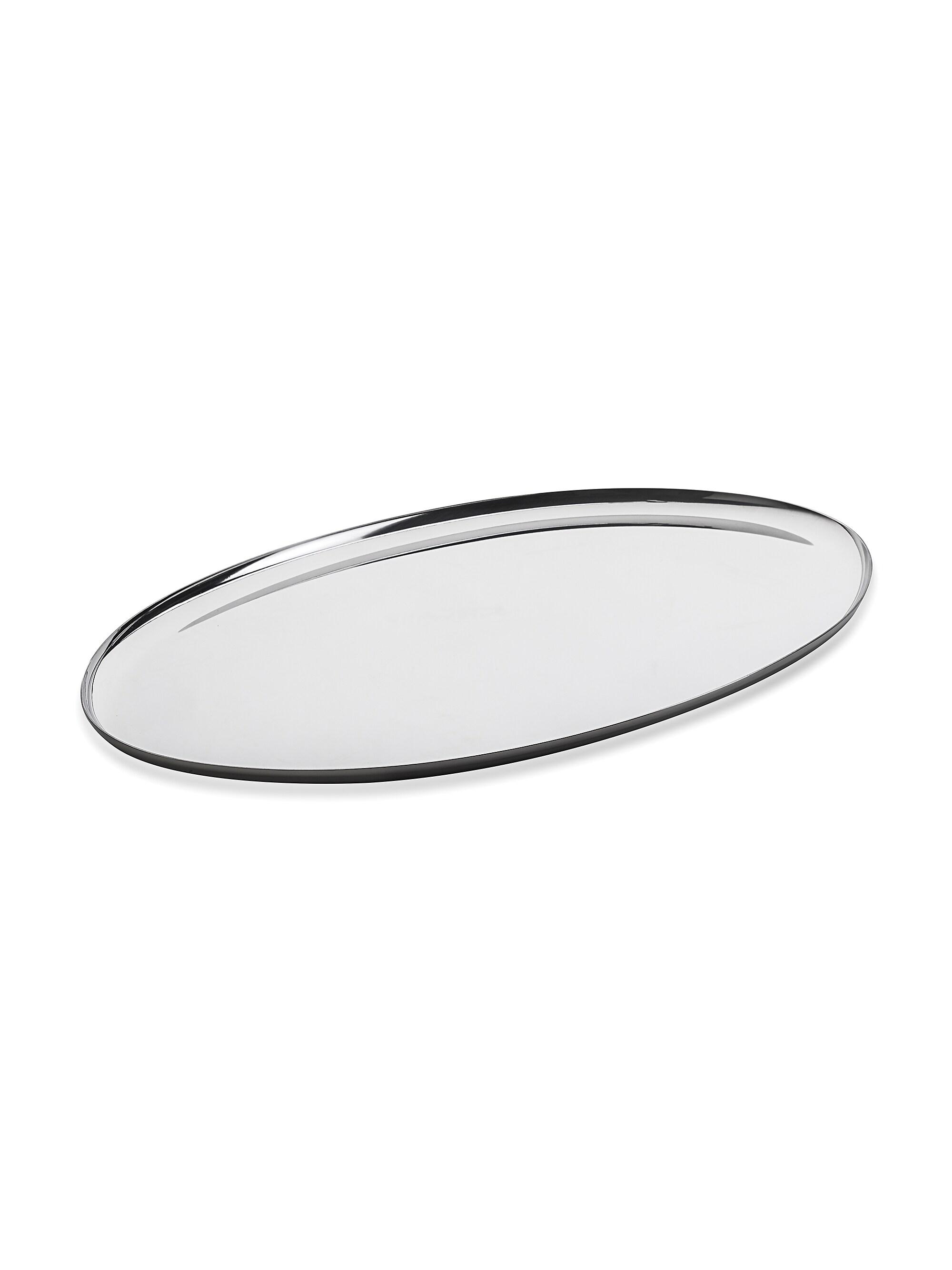 Mepra Stile Oval Stainless Steel Tray - Stainless Steel