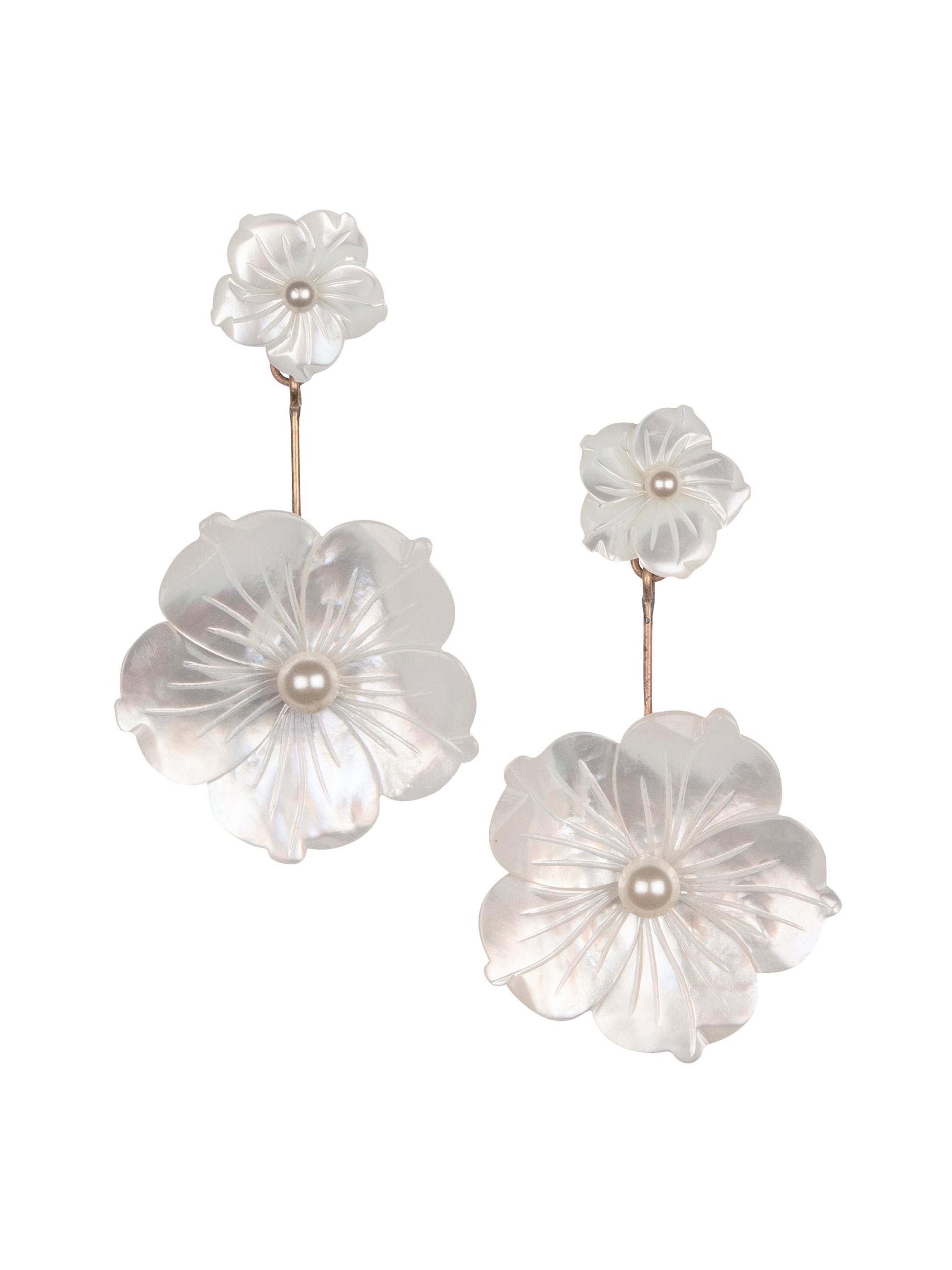 Jennifer Behr Women's Zinnia 18K Gold-Plated & Mother-Of-Pearl Drop Earrings - Mother Of Pearl
