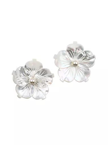 Zia 18K Gold-Plated & Mother-Of-Pearl Stud Earrings