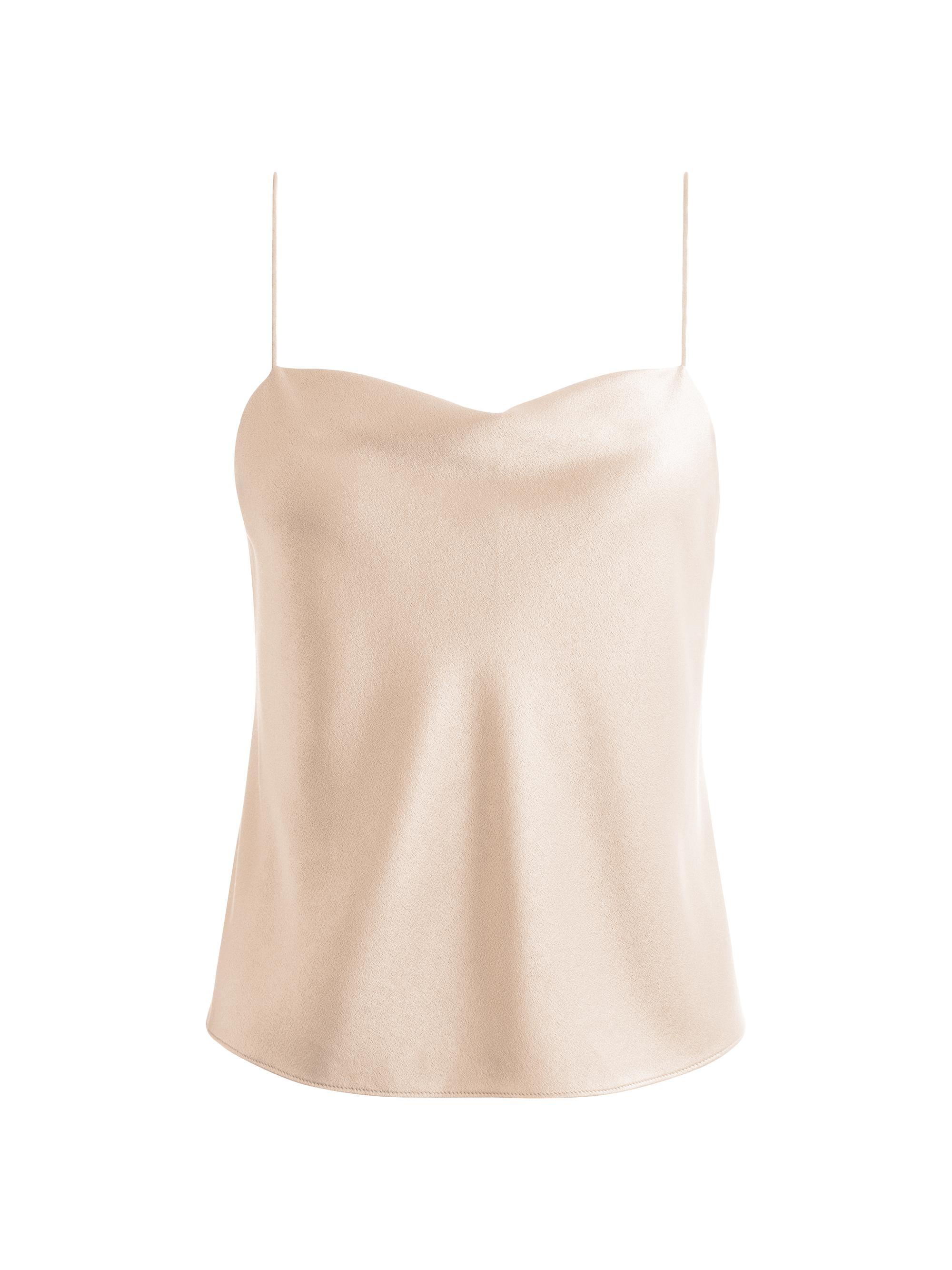 Alice + Olivia Harmon Draped Satin Tank Top | Saks Fifth Avenue