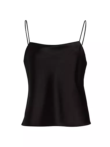  BLENCOT Women Silk Tank Top 2024 Square Neck Camisole Tops  Summer Satin Shirt Basic Work Fashion Dressy Sleeveless Casual Blouses Black  Small : Clothing, Shoes & Jewelry