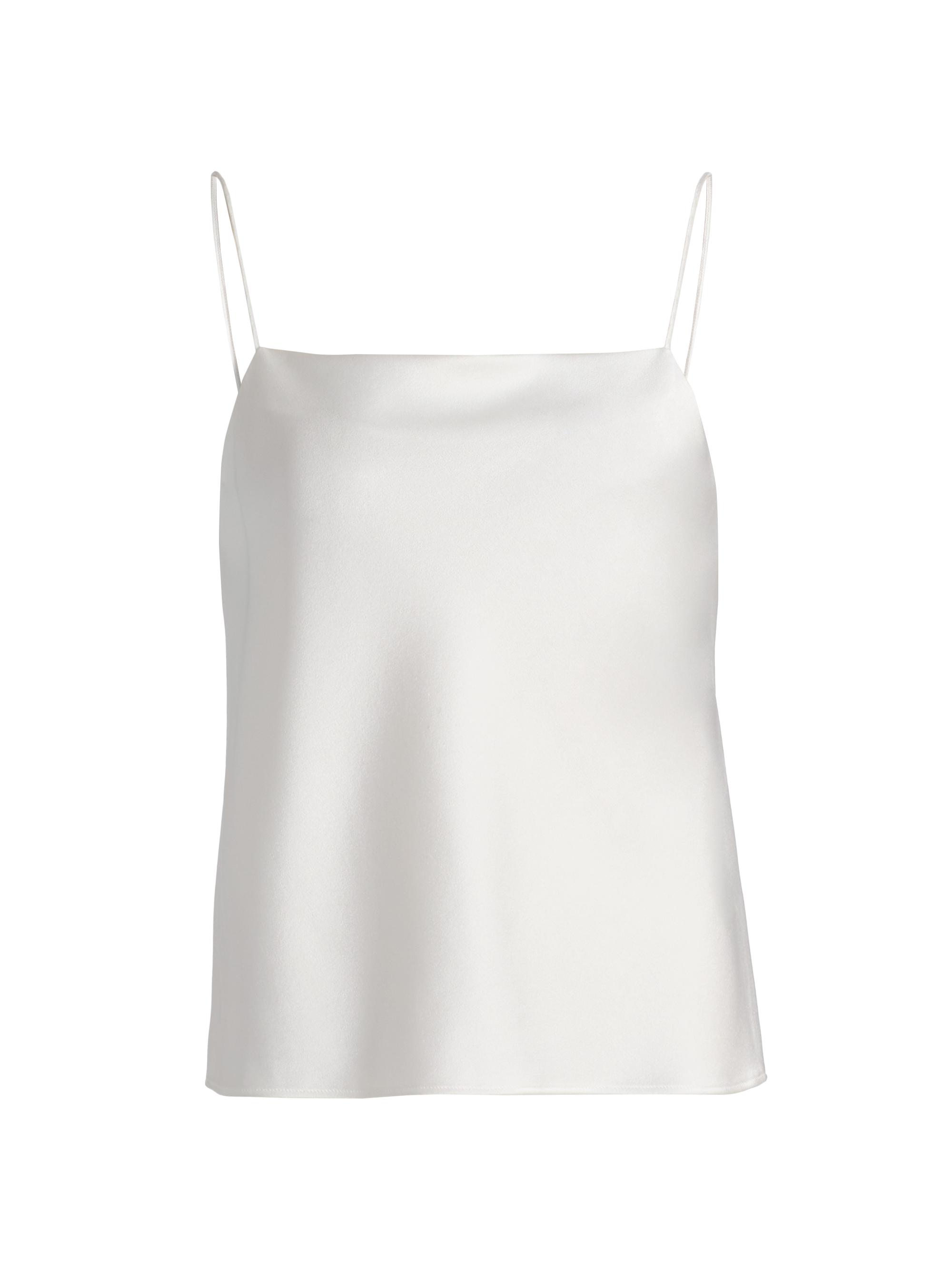 ALICE + OLIVIA Women's Harmon Draped Satin Tank Top - Off White