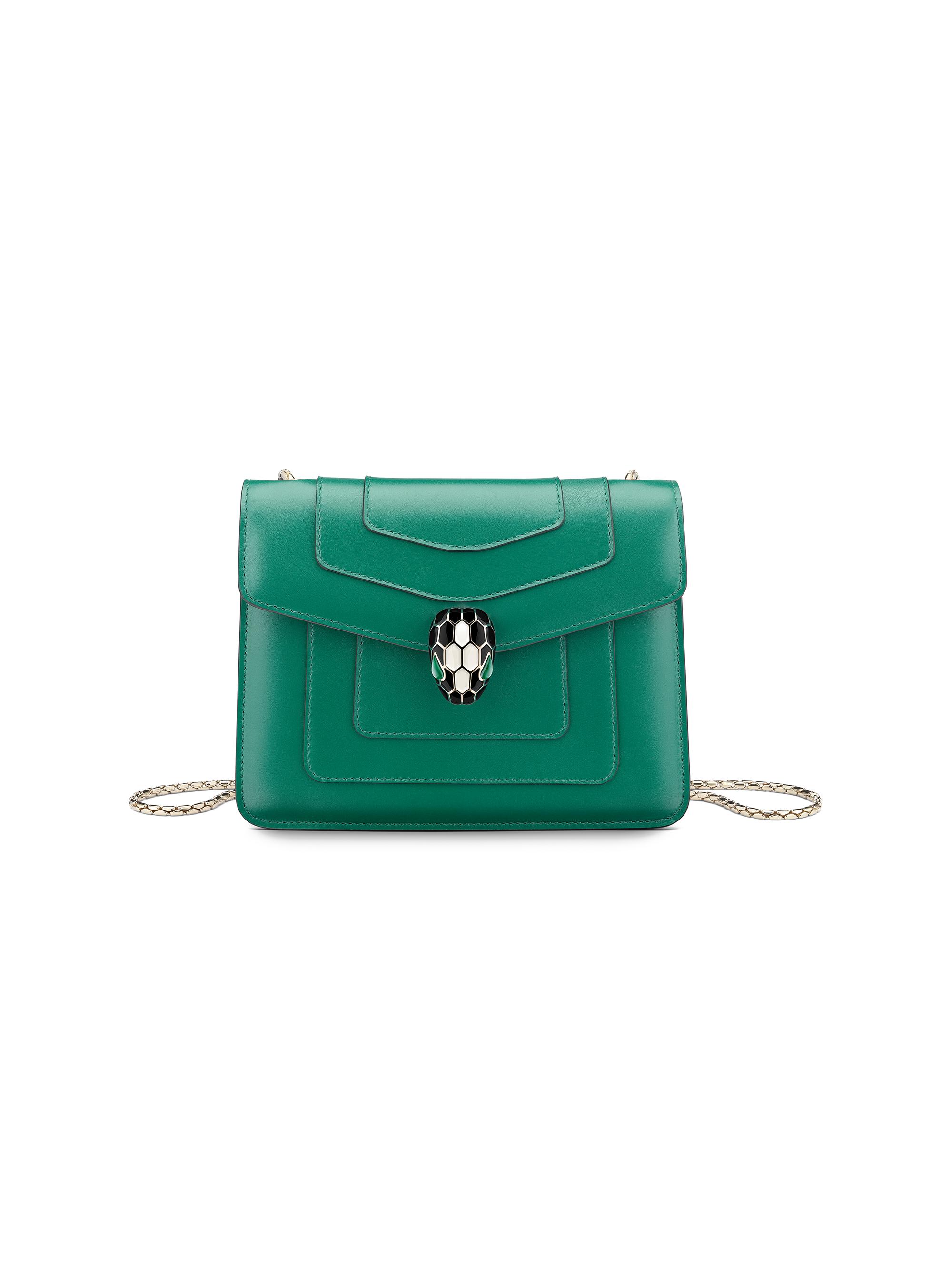 BVLGARI Women's  Serpenti Leather Crossbody Bag - Emerald Green
