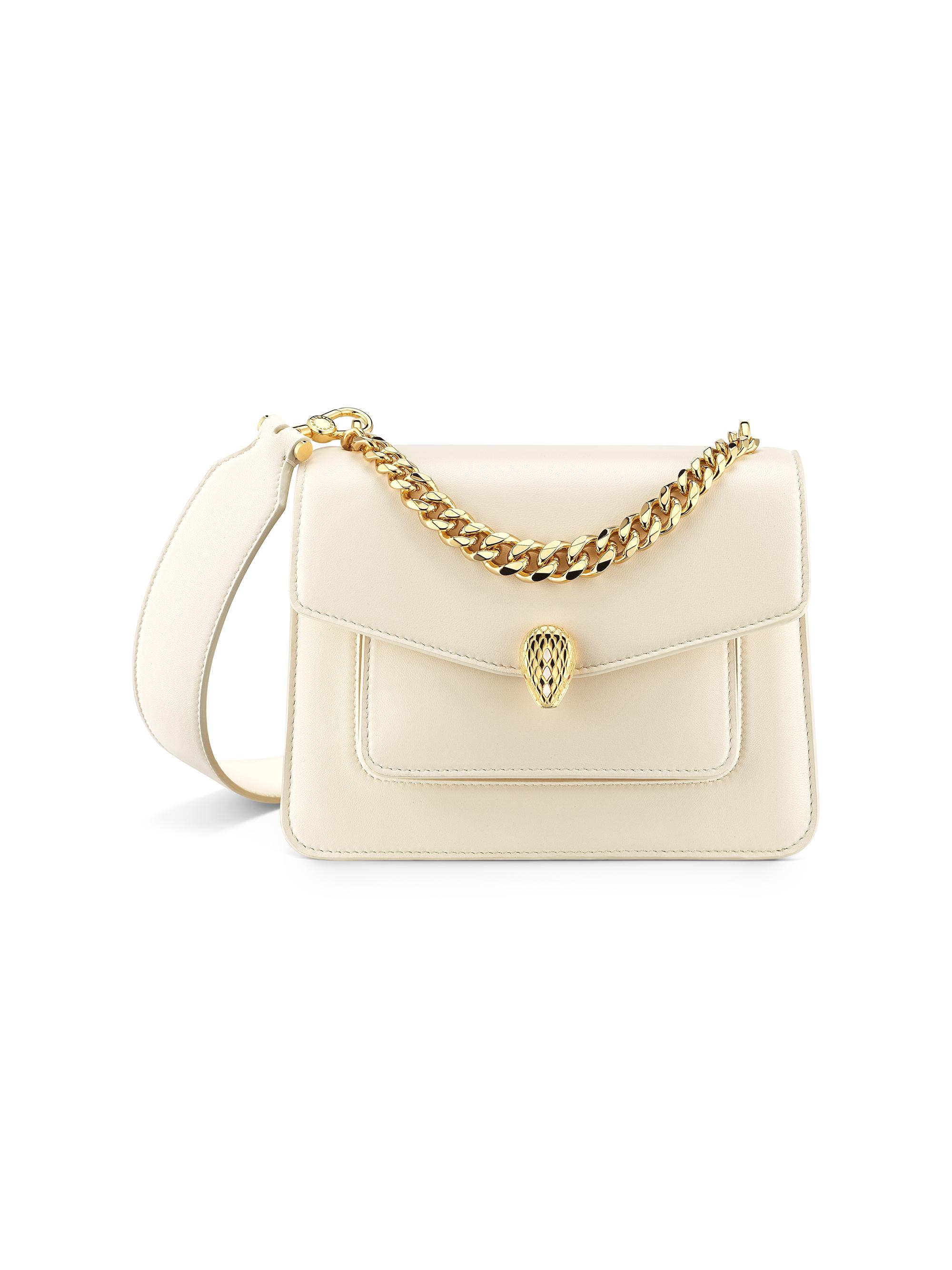BVLGARI Women's Maxi Serpenti Leather Chain Crossbody Bag -  Opal Gold