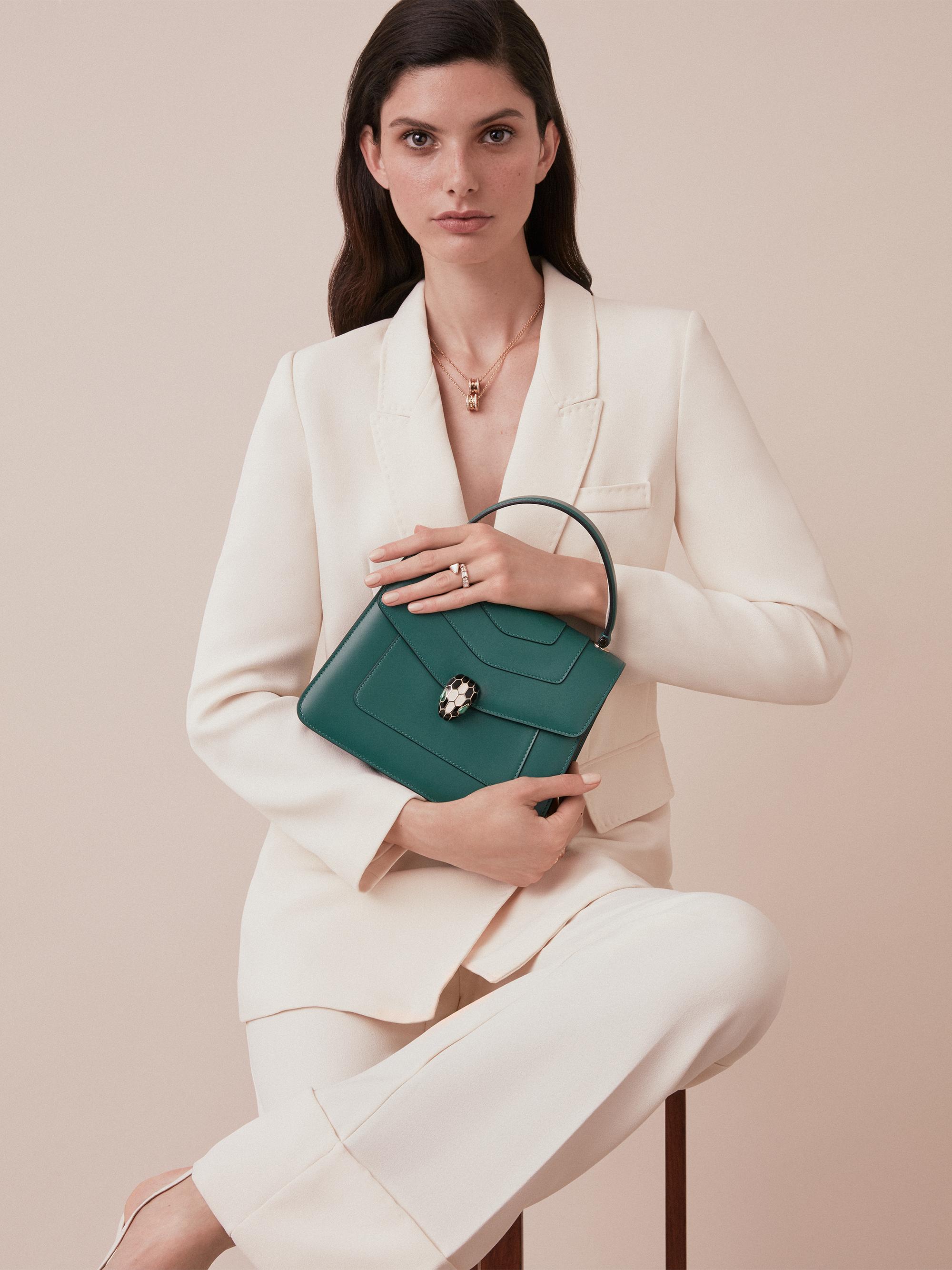 BVLGARI Large Serpenti Leather Top Handle Bag | Saks Fifth Avenue