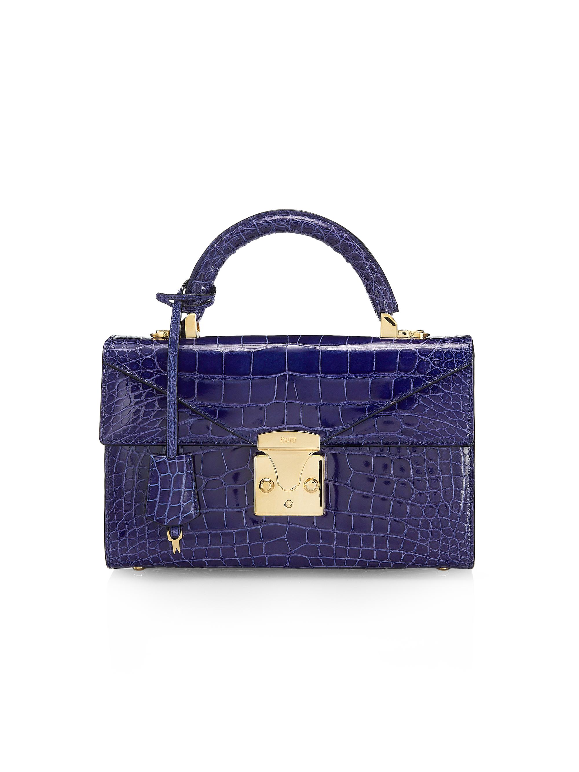 極上‼︎ 未使用‼︎ JESUS DIAMANTE ローズバッグ　サックス　青バラ Stalvey Small Top Handle 2.5 Alligator Bag | Saks Fifth Avenue