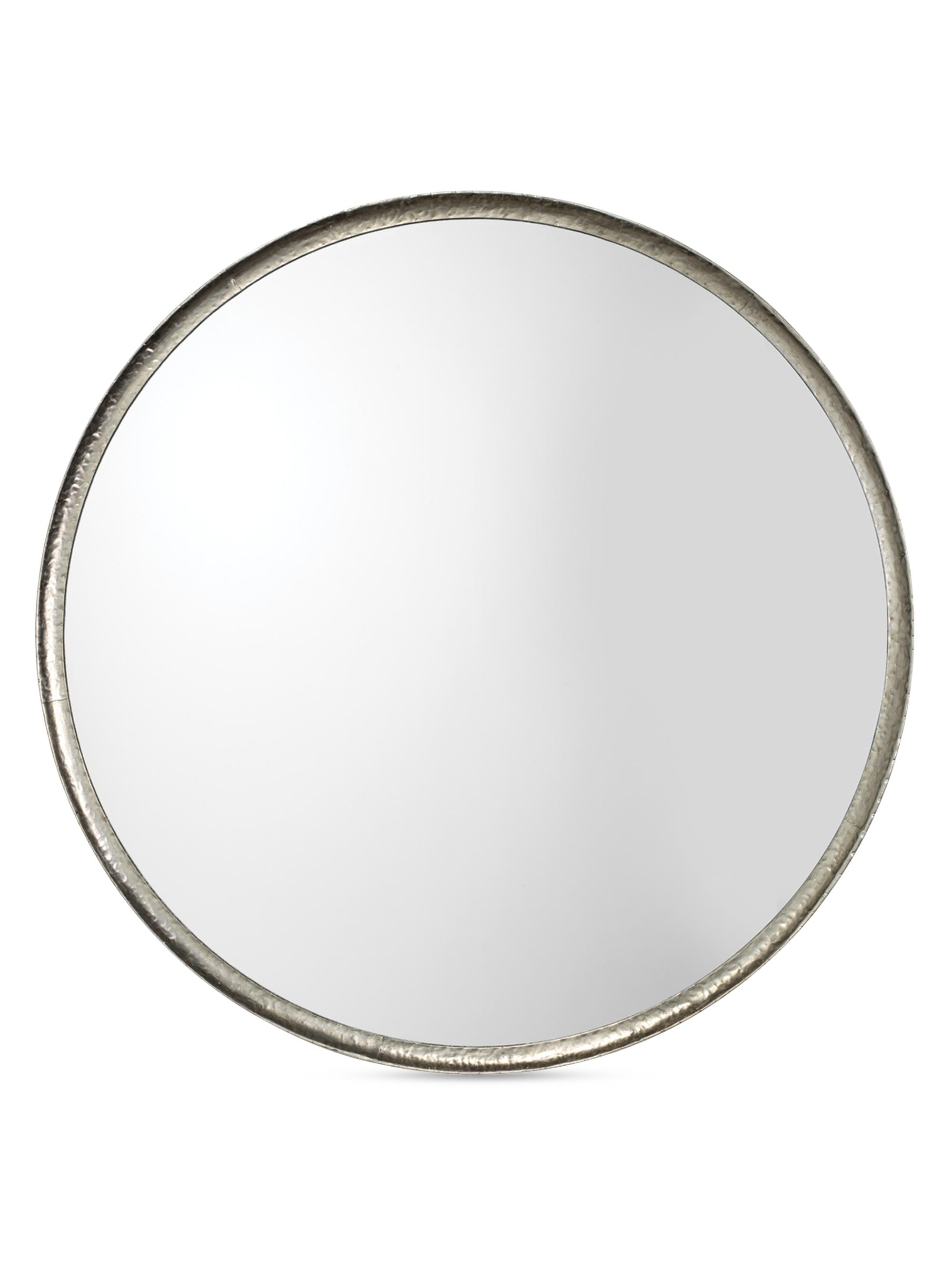 Jamie Young Co. Refined Round Silver Leaf Mirror - Silver Leaf