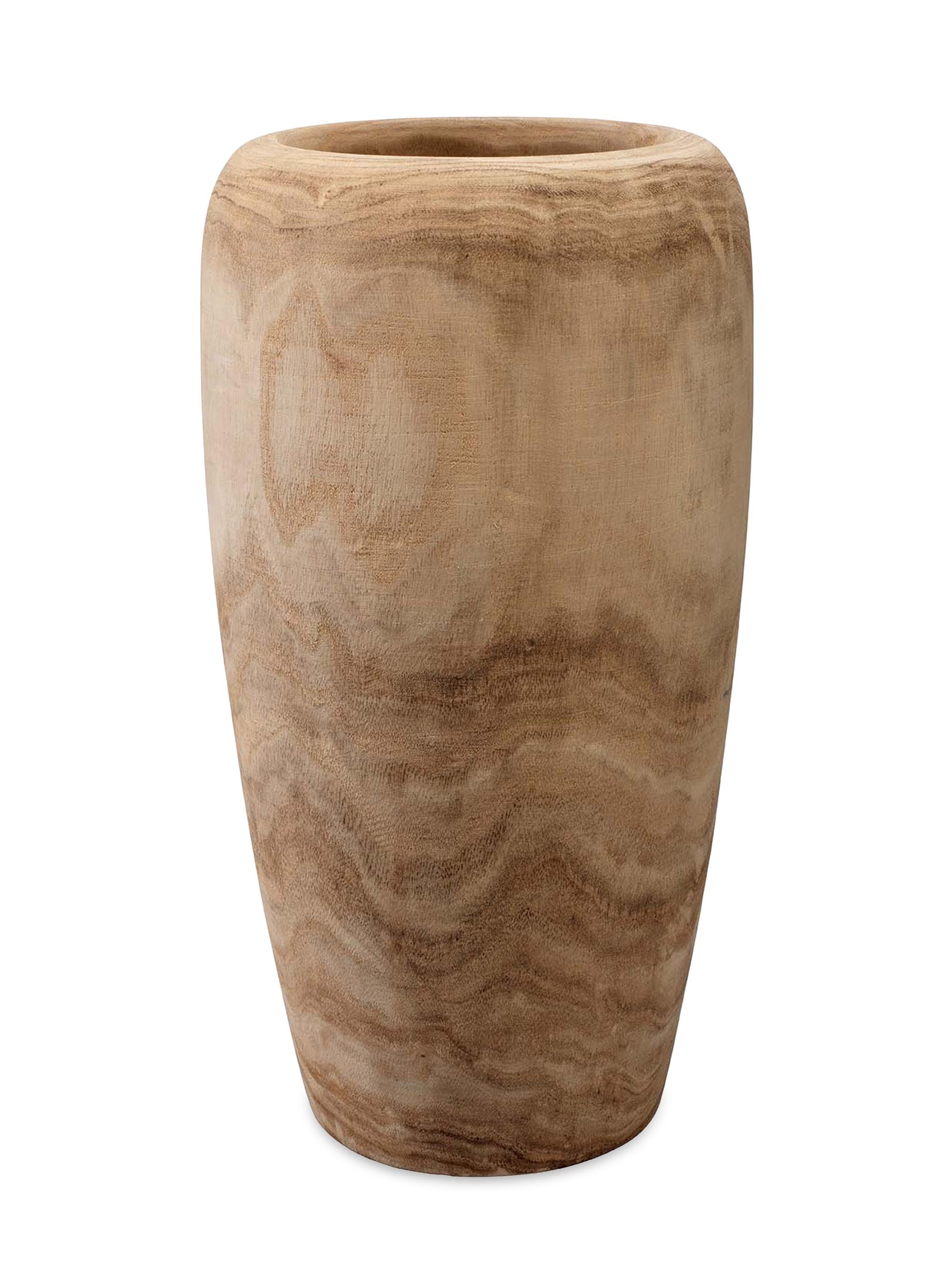 Jamie Young Co. Ojai Small Wooden Vase - Natural Wood