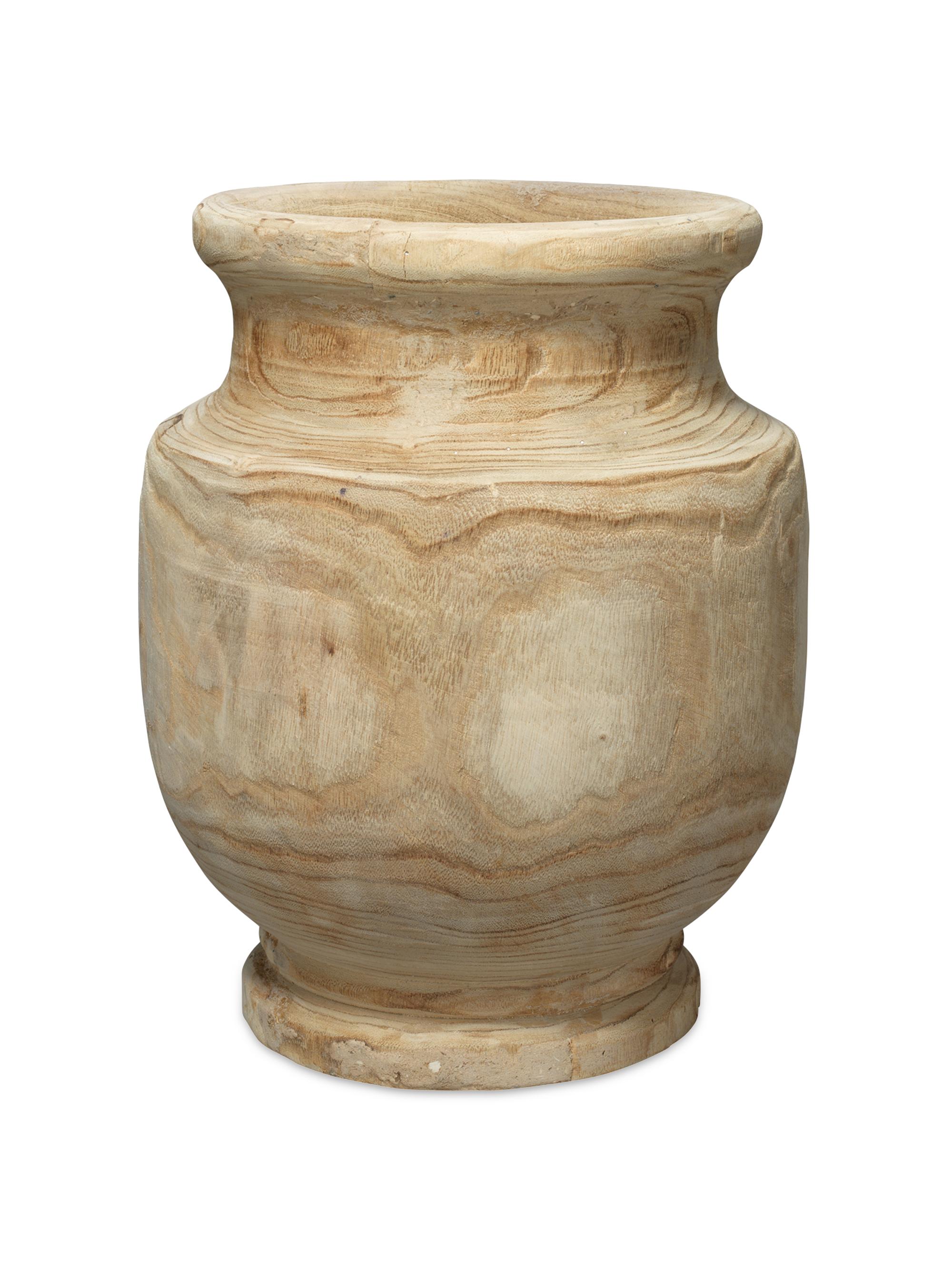 Jamie Young Co. Laguna Wooden Vase - Natural Wood