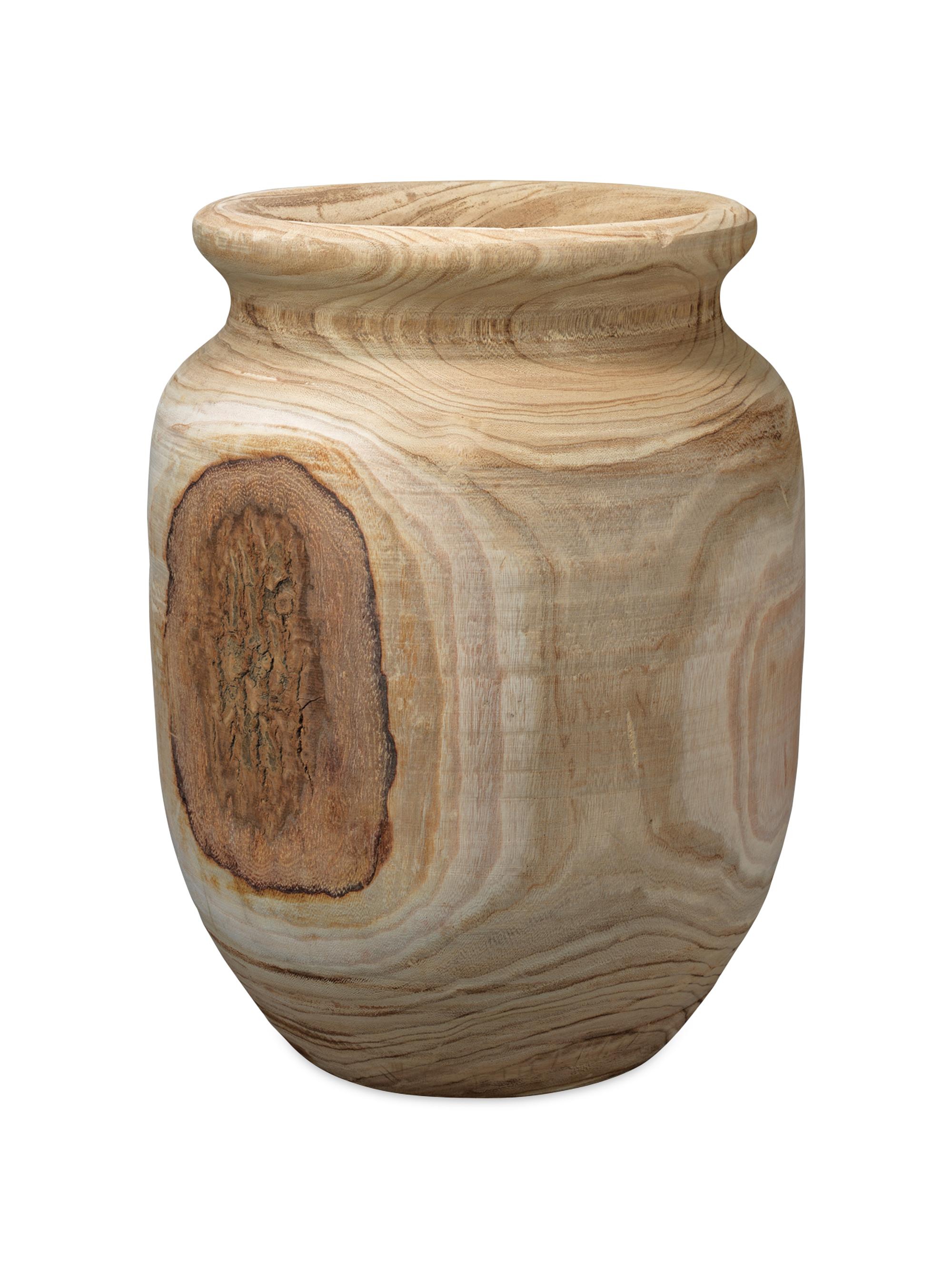 Jamie Young Co. Topanga Wooden Vase - Natural Wood