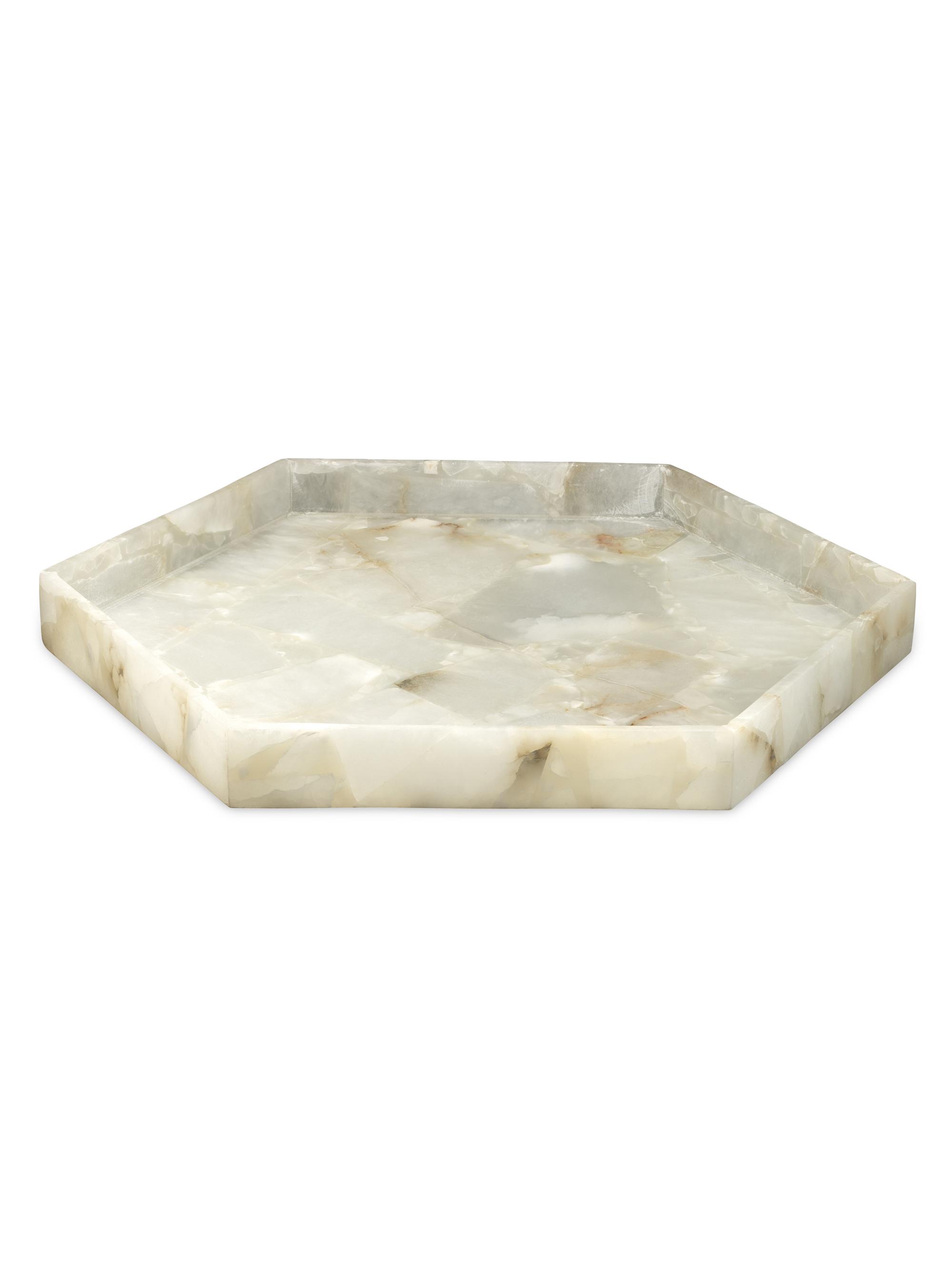 Jamie Young Co. Antonia Large Alabaster Tray - Alabaster