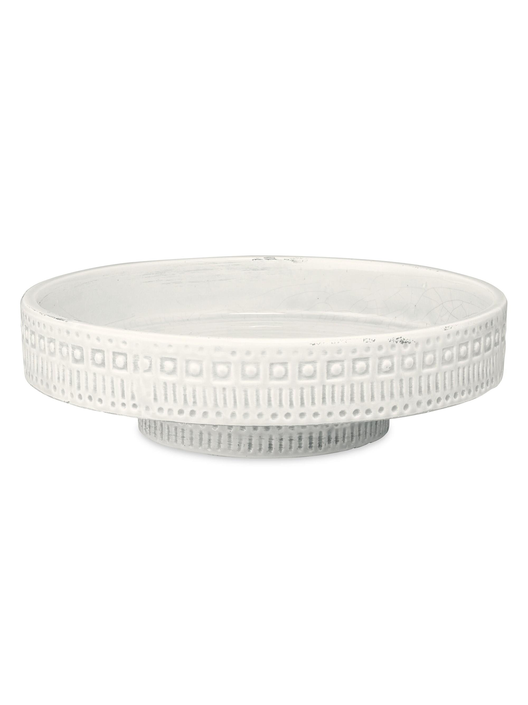 Jamie Young Co. Coco Ceramic Pedestal Bowl - White Cera