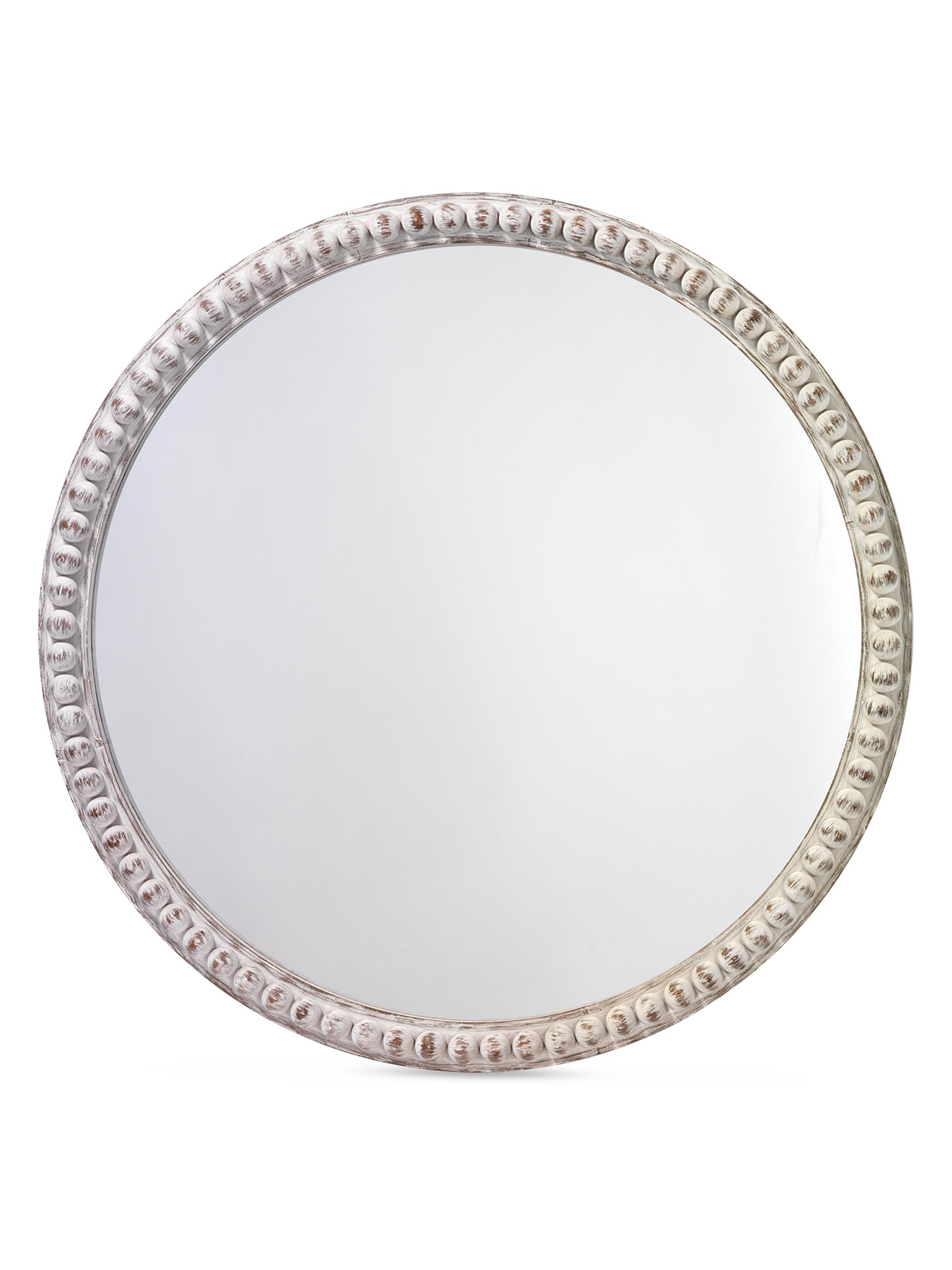 Jamie Young Co. Audrey Beaded White Wood Mirror - White Wood