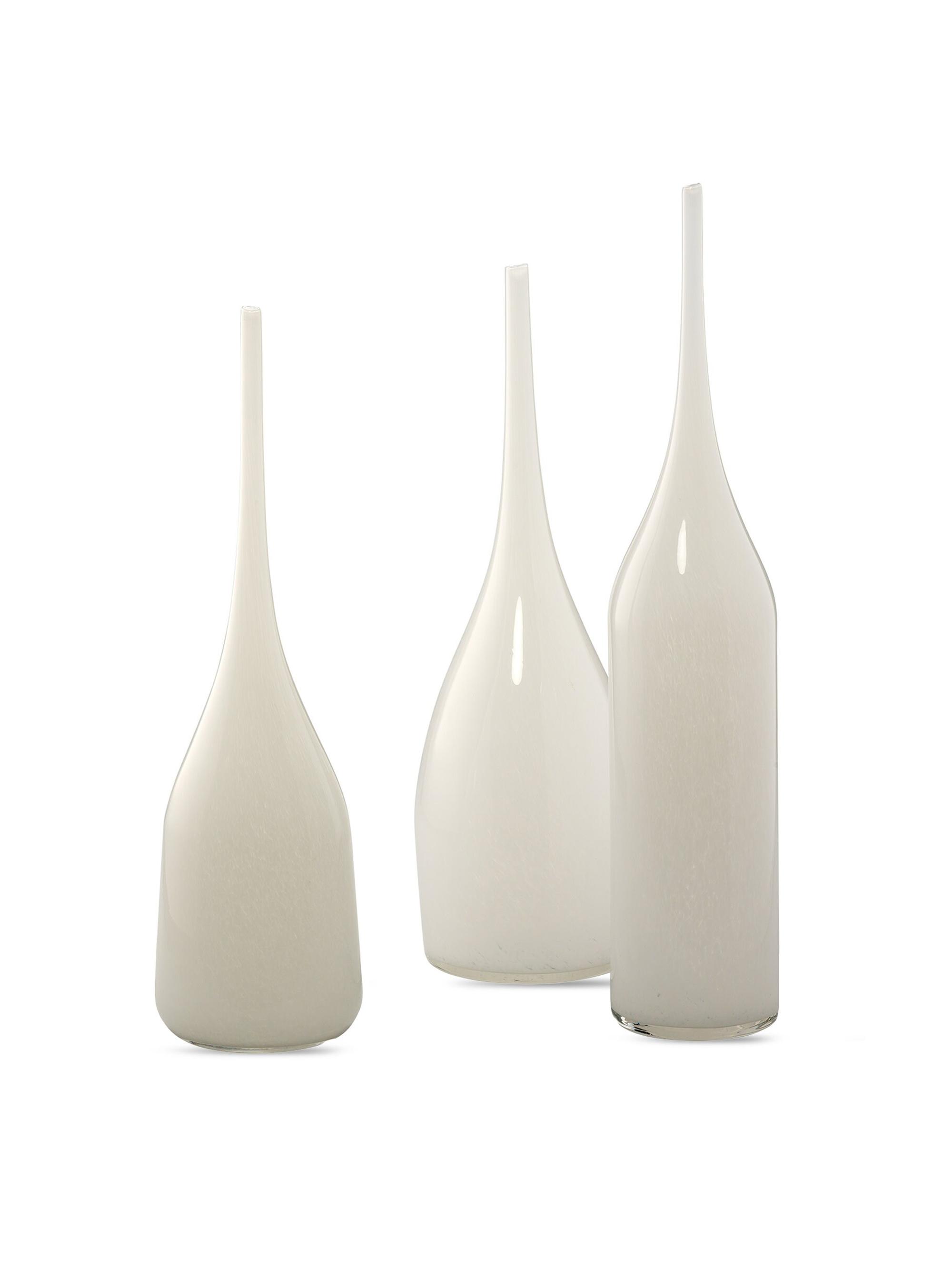 Jamie Young Co. Pixie Glass Three-Piece Vase Set - White