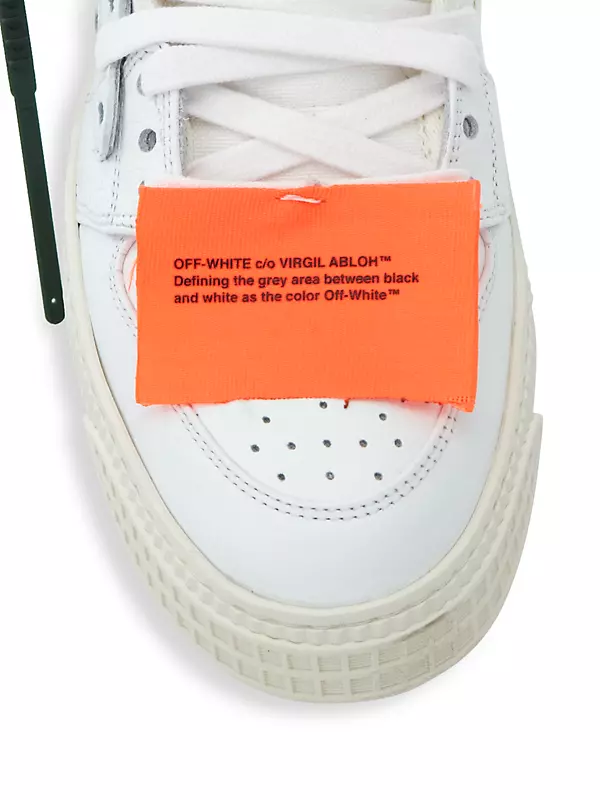 Off-White Men's Low Vulcanized Mirror Leather Low-Top Sneakers