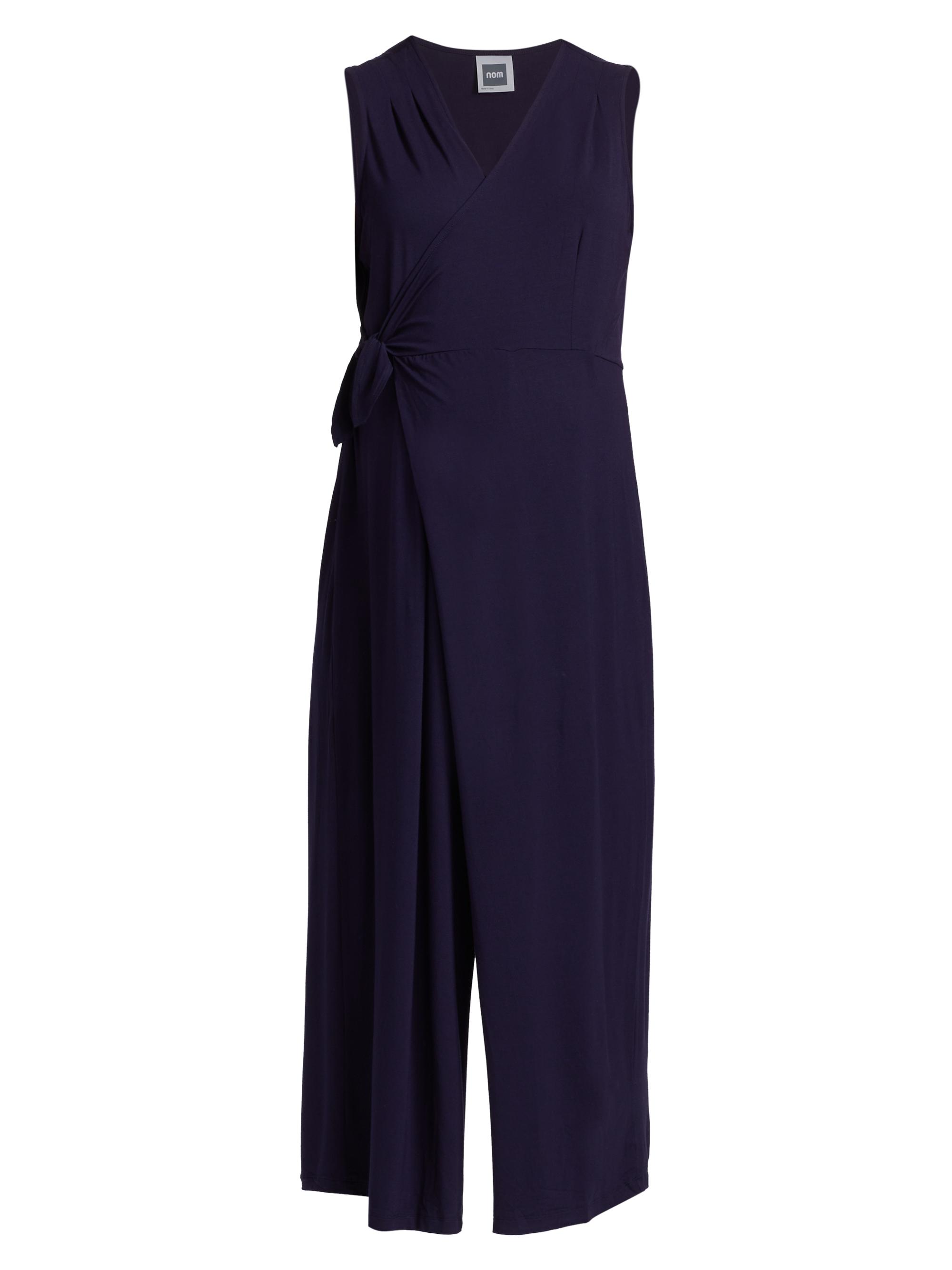 Nom Maternity Women's Francesca Sleeveless Wide-Leg Maternity Wrap Jumpsuit - Dark Navy