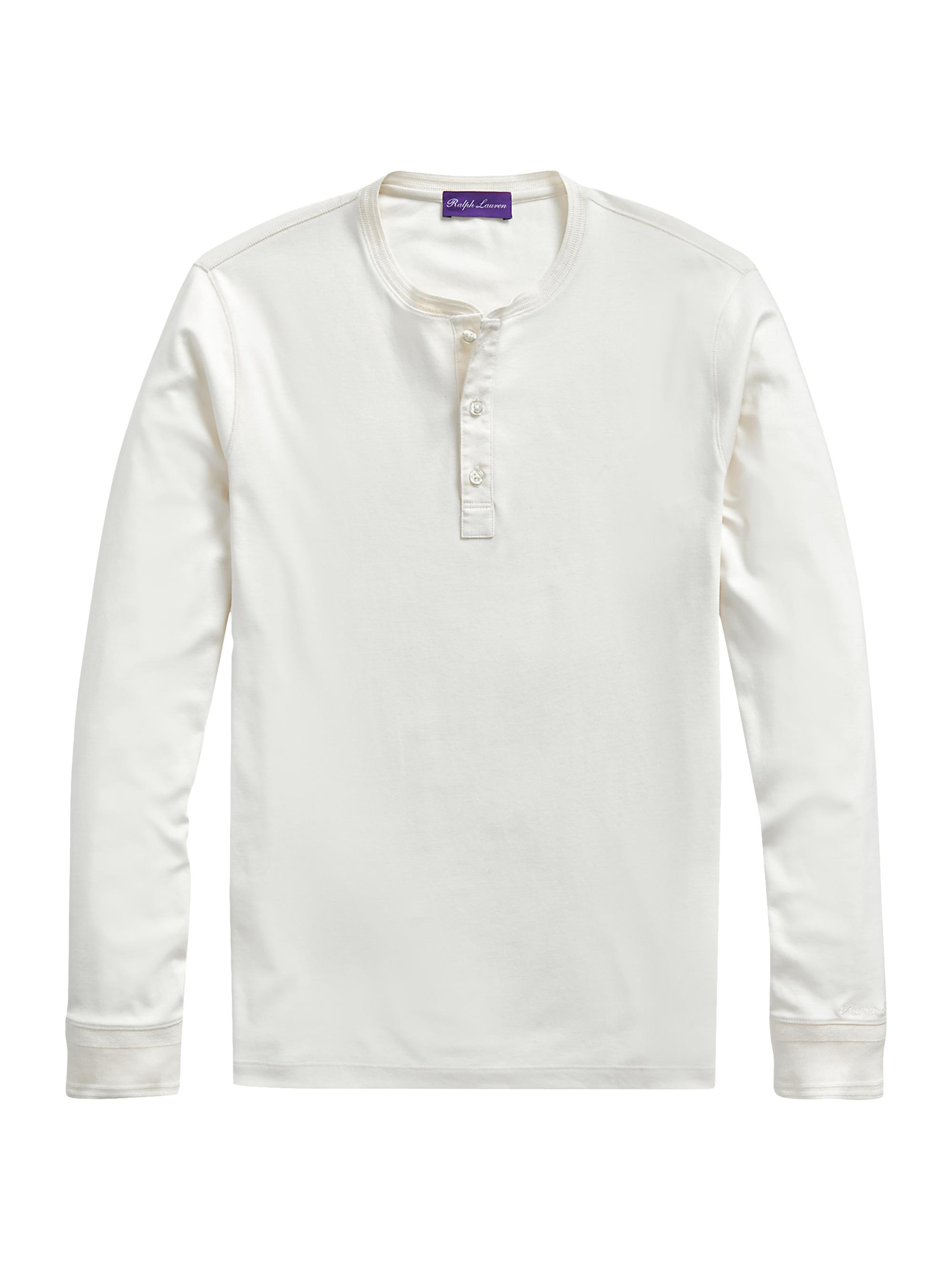 Ralph Lauren Purple Label Men's Cotton Henley - Cream