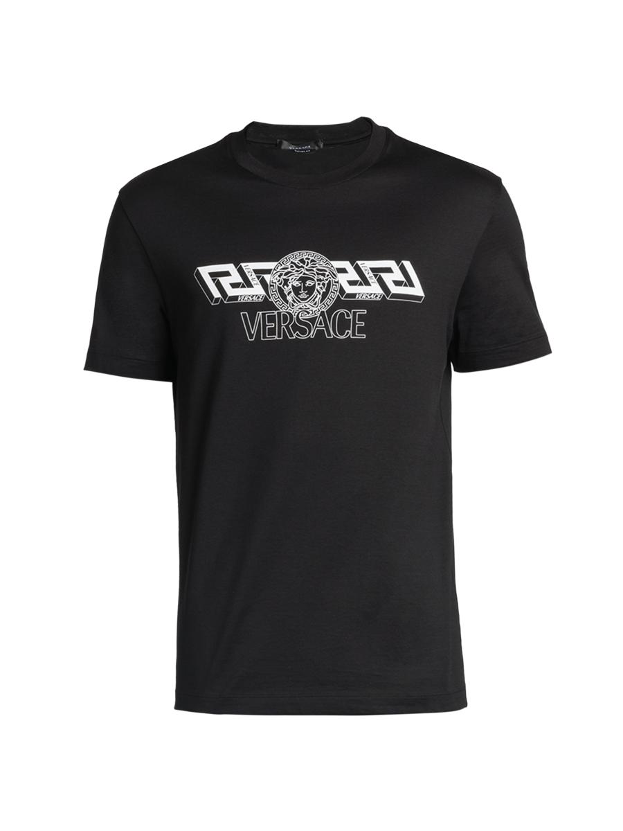 VERSACE Collection - グラフィック ロゴ 長袖Tシャツ 0400015551276?wid=900