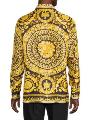 TOM FORD silk-blend long-sleeve shirt - Gold