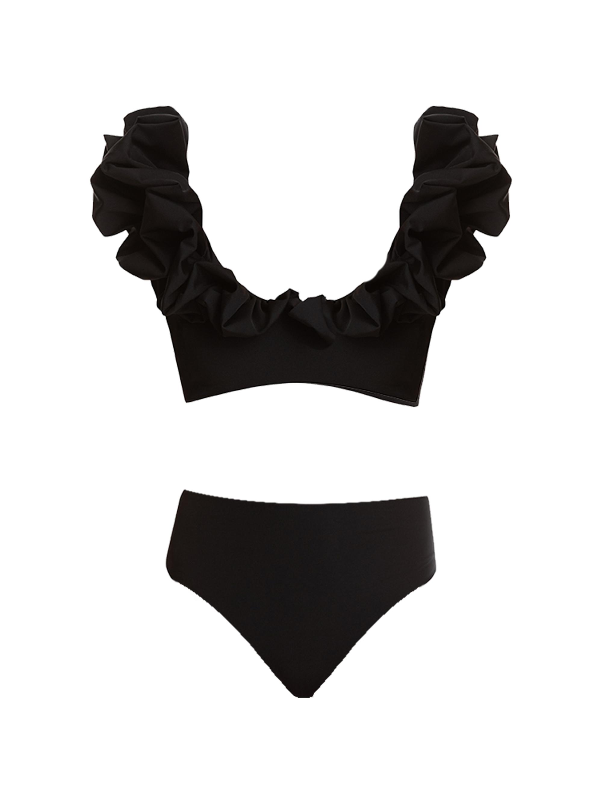 Maygel Coronel Women's Lucila Ruffle Bikini Set - Black