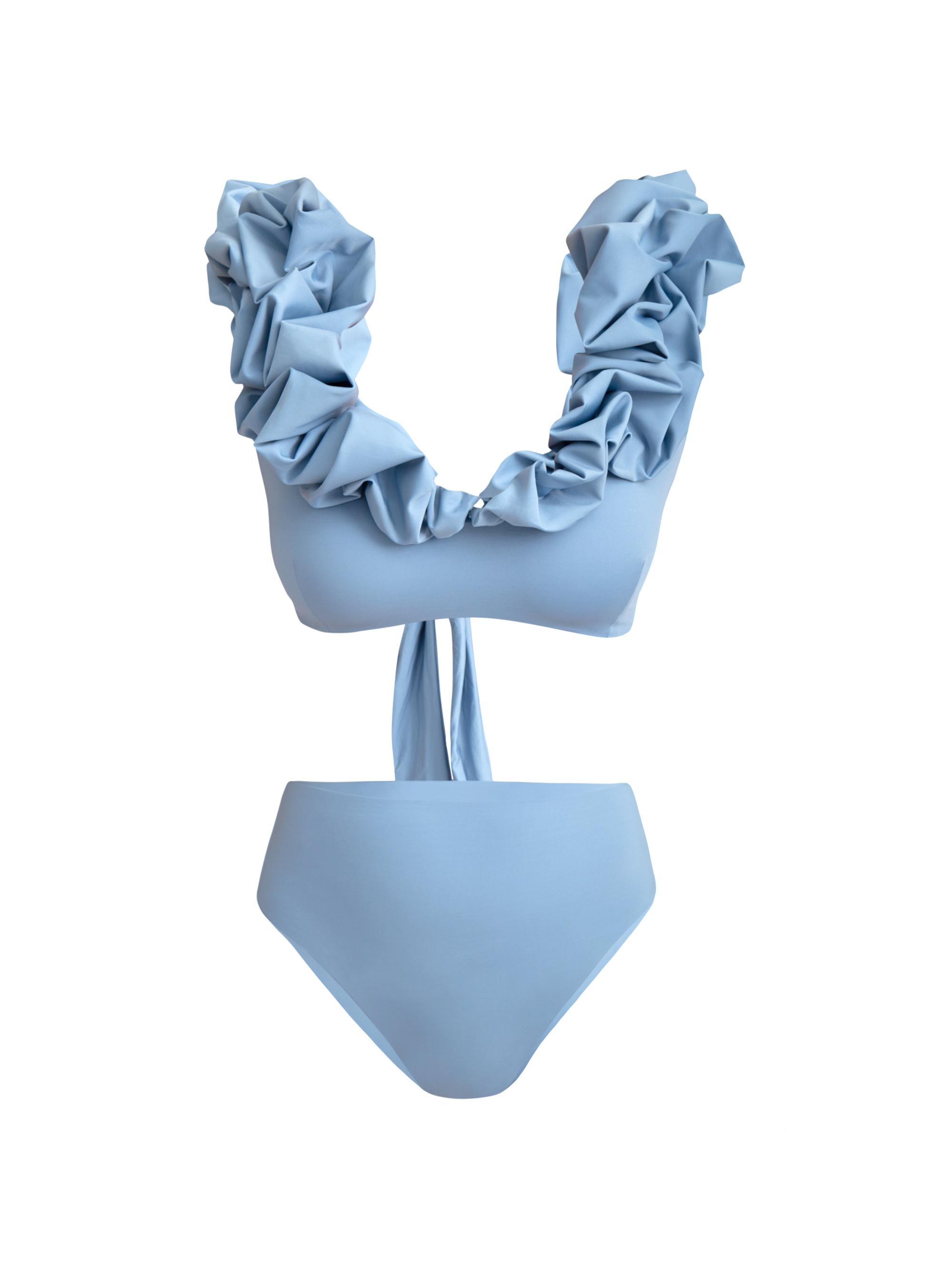 Maygel Coronel Women's Lucila Ruffle Bikini Set - Steel Blue
