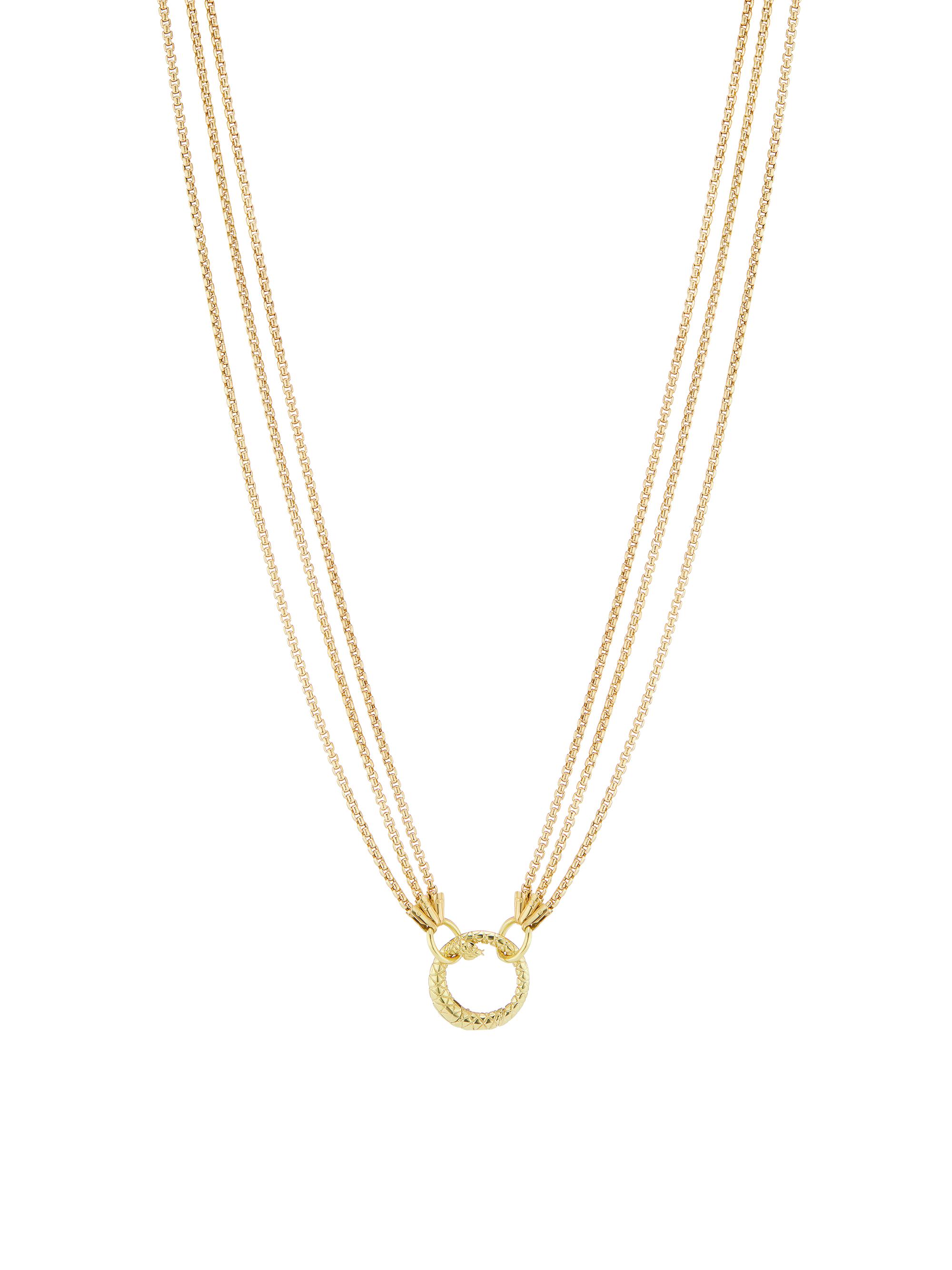 Jenna Blake Women's 18K Yellow Gold Three-Strand Box Chain Necklace